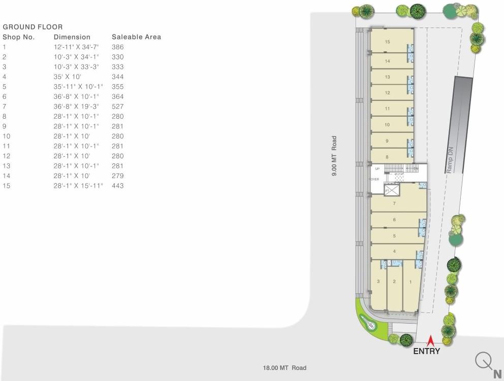  of real estate project Gala Hub Anx located at Bopal, Ahmedabad, Gujarat