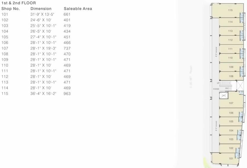 Layout of real estate project Gala Hub Anx located at Bopal, Ahmedabad, Gujarat