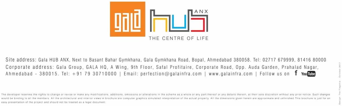  of real estate project Gala Hub Anx located at Bopal, Ahmedabad, Gujarat