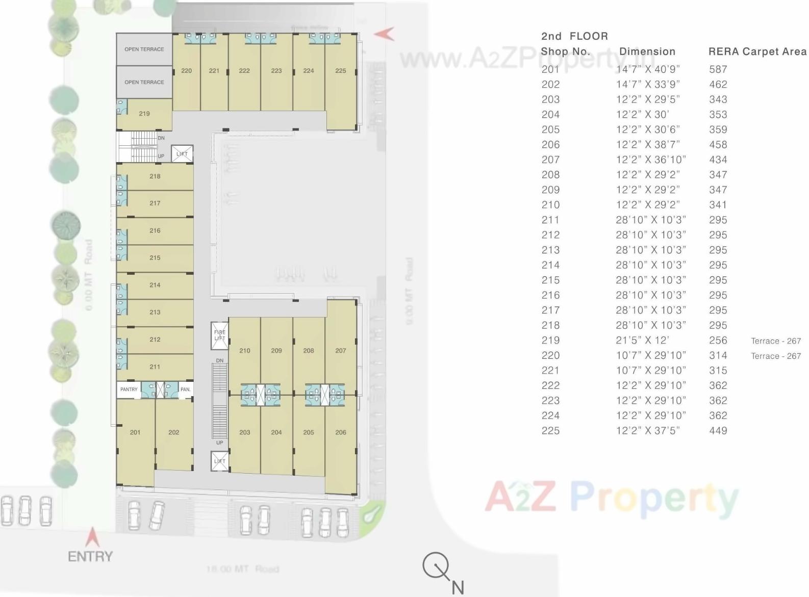 Layout of real estate project Gala Hub located at Ahmedabad, Ahmedabad, Gujarat