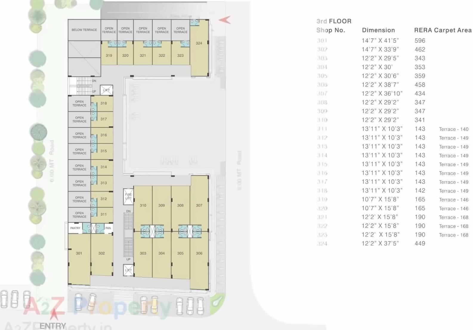 Layout of real estate project Gala Hub located at Ahmedabad, Ahmedabad, Gujarat