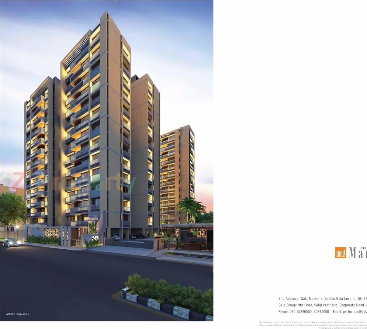 3D Elevation of real estate project Gala Marvella located at Ahmedabad, Ahmedabad, Gujarat