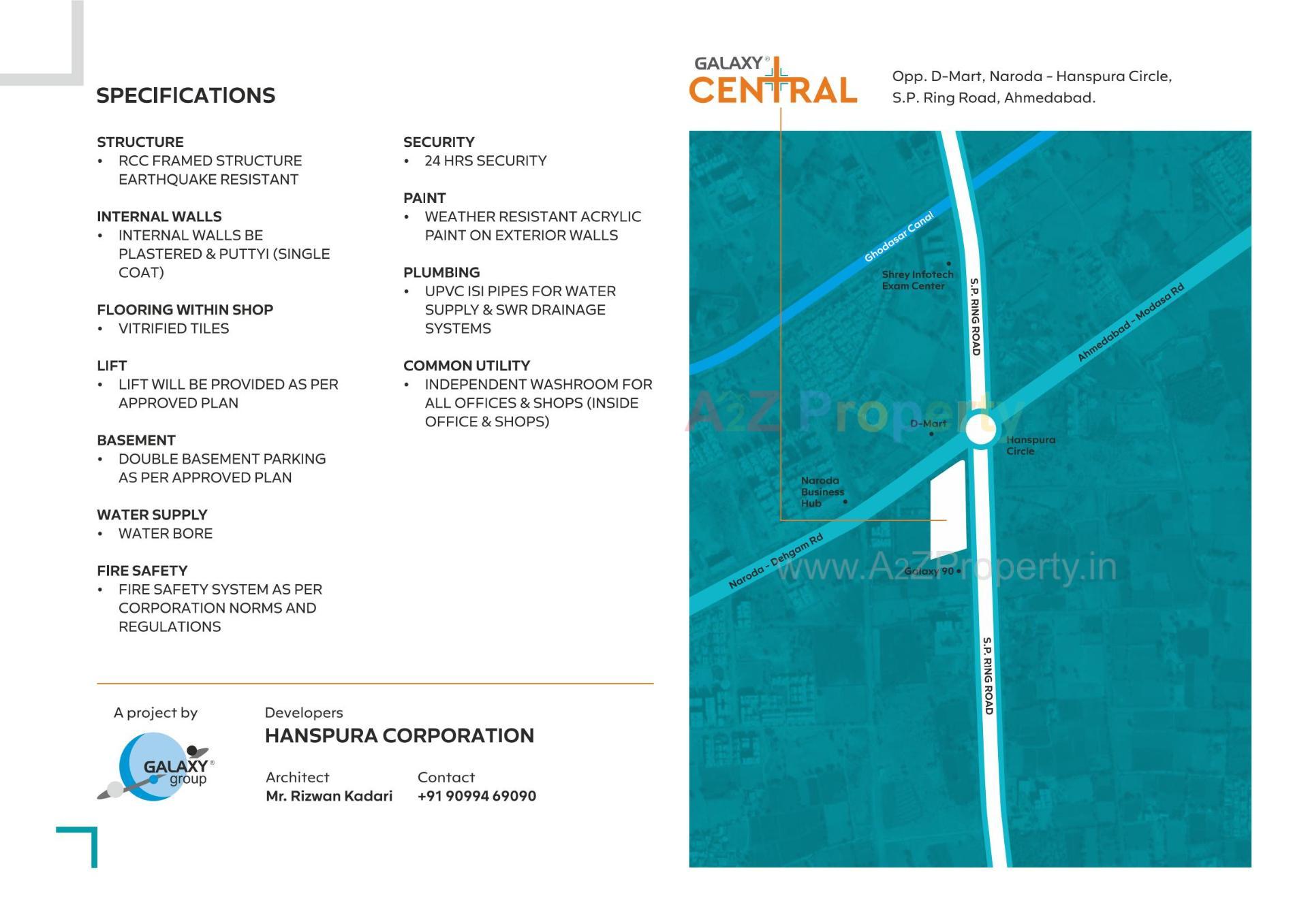  of real estate project Galaxy Central located at Muthiya, Ahmedabad, Gujarat