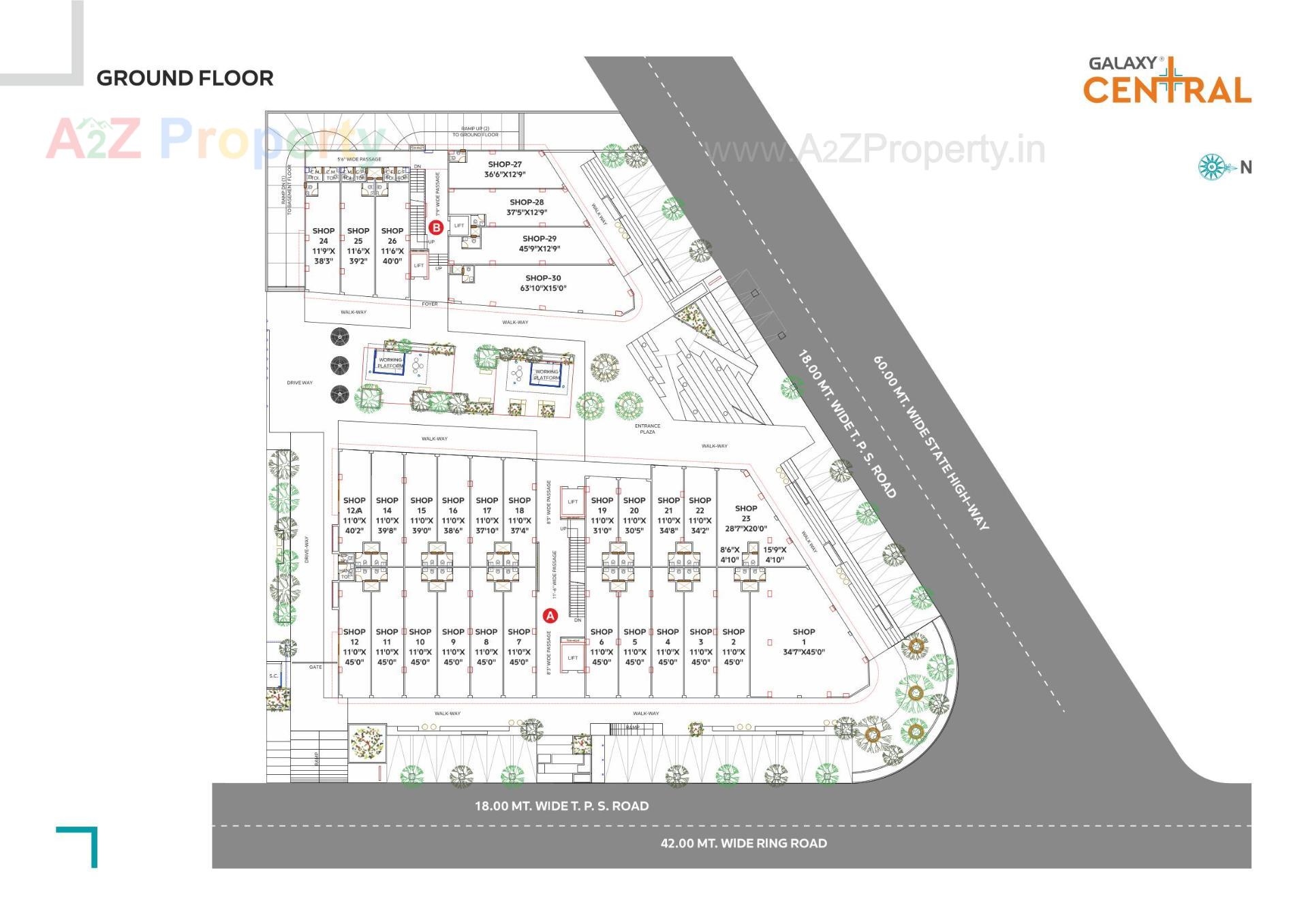 Layout of real estate project Galaxy Central located at Muthiya, Ahmedabad, Gujarat