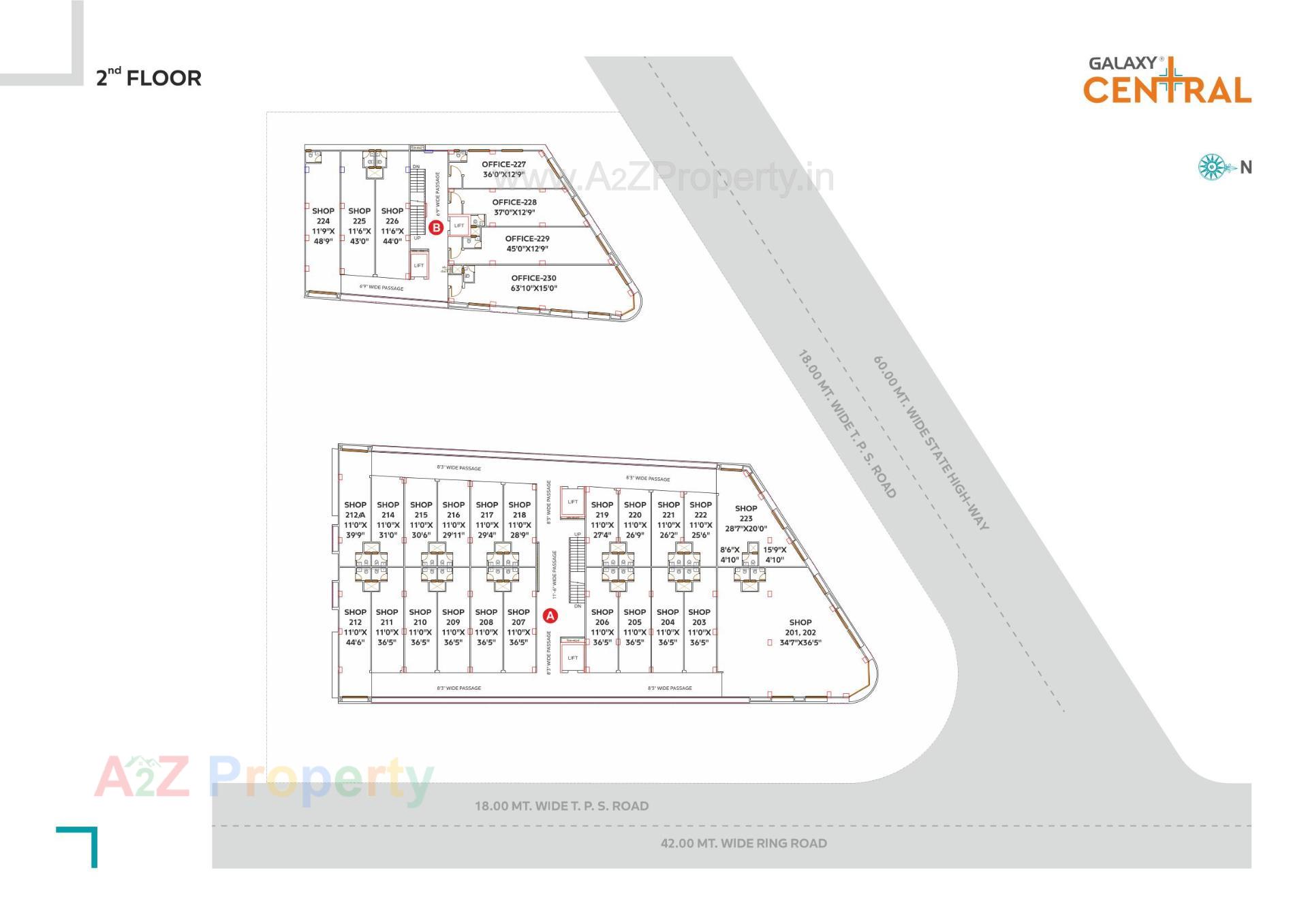 Layout of real estate project Galaxy Central located at Muthiya, Ahmedabad, Gujarat