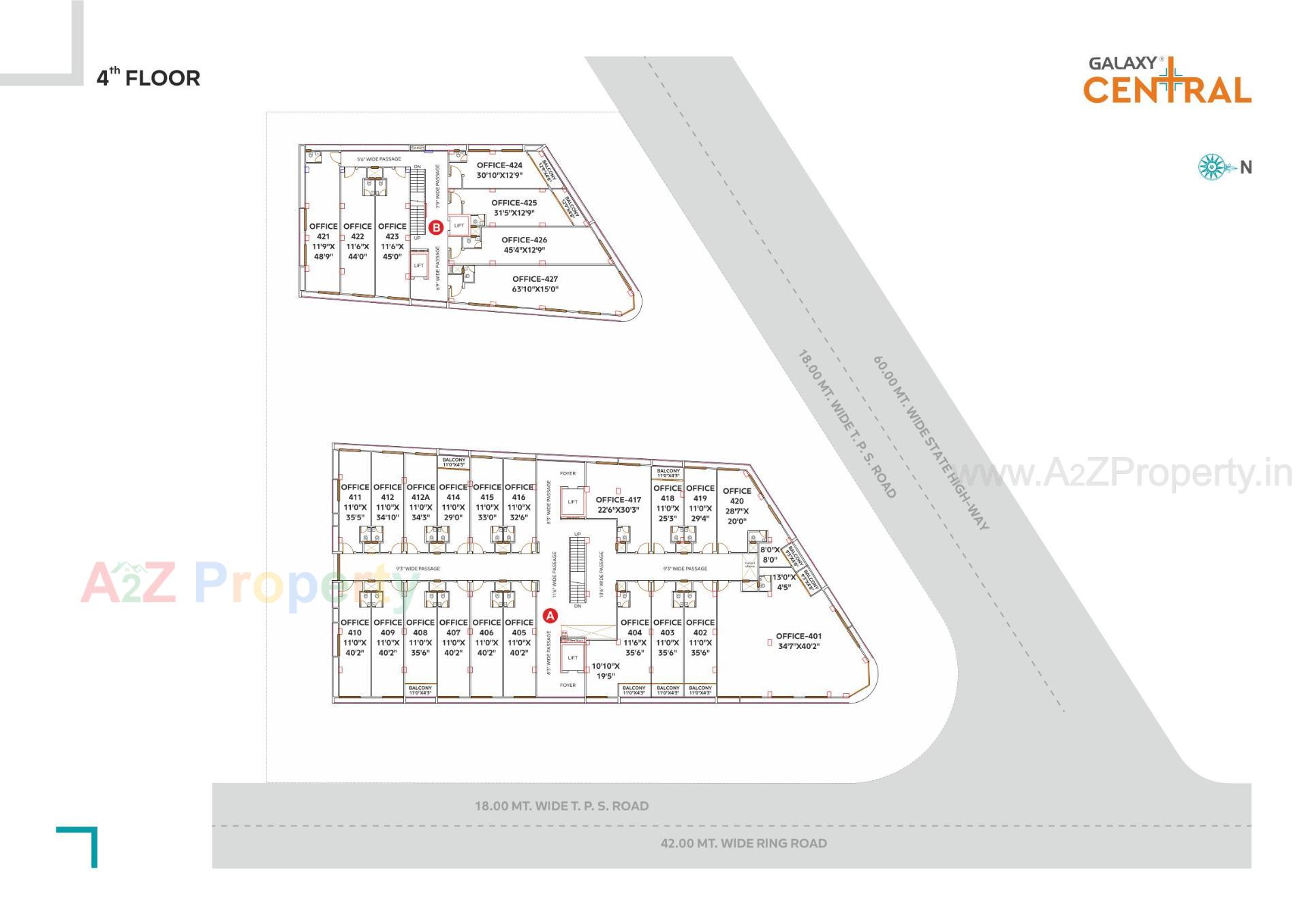 Layout of real estate project Galaxy Central located at Muthiya, Ahmedabad, Gujarat