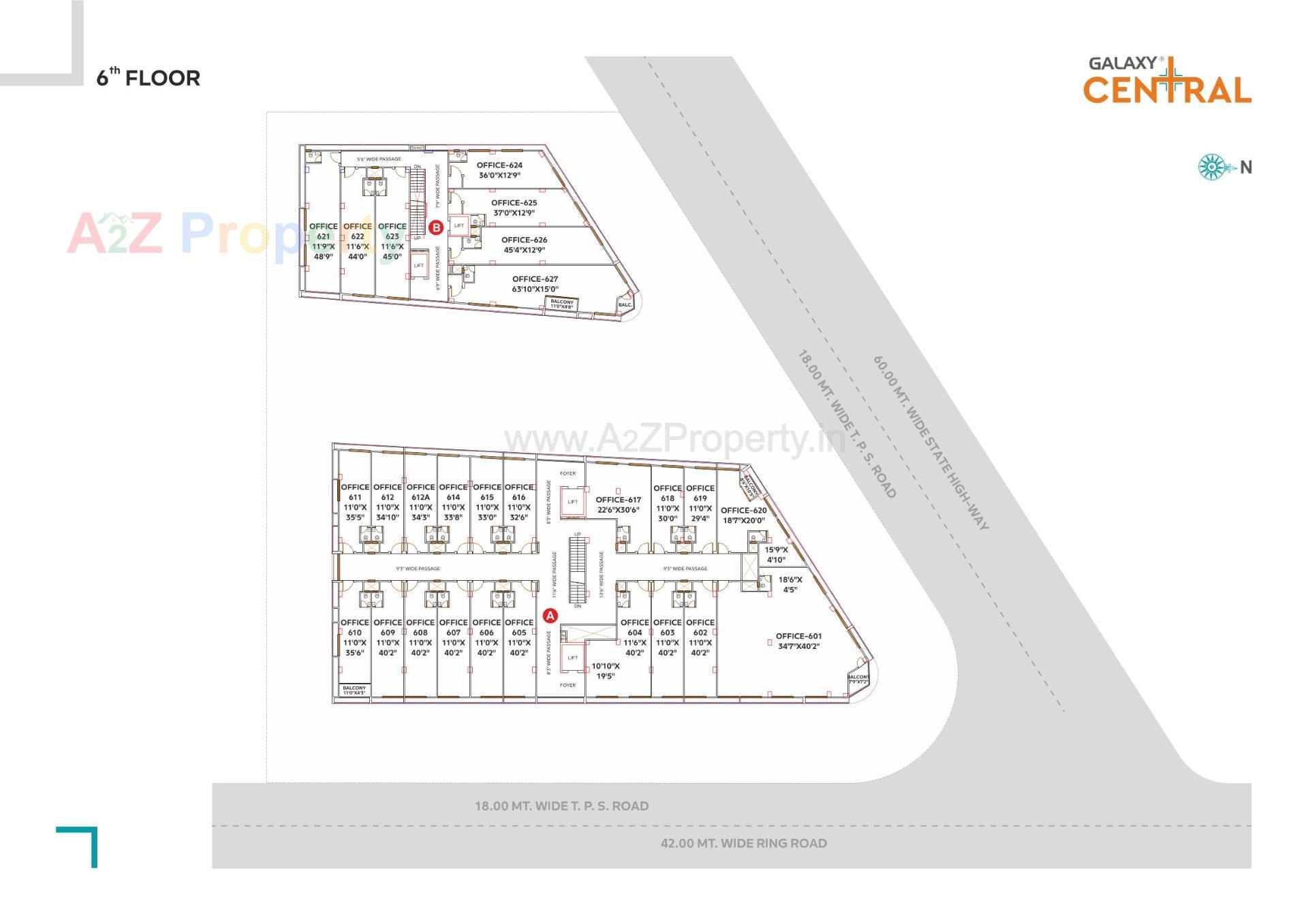 Layout of real estate project Galaxy Central located at Muthiya, Ahmedabad, Gujarat
