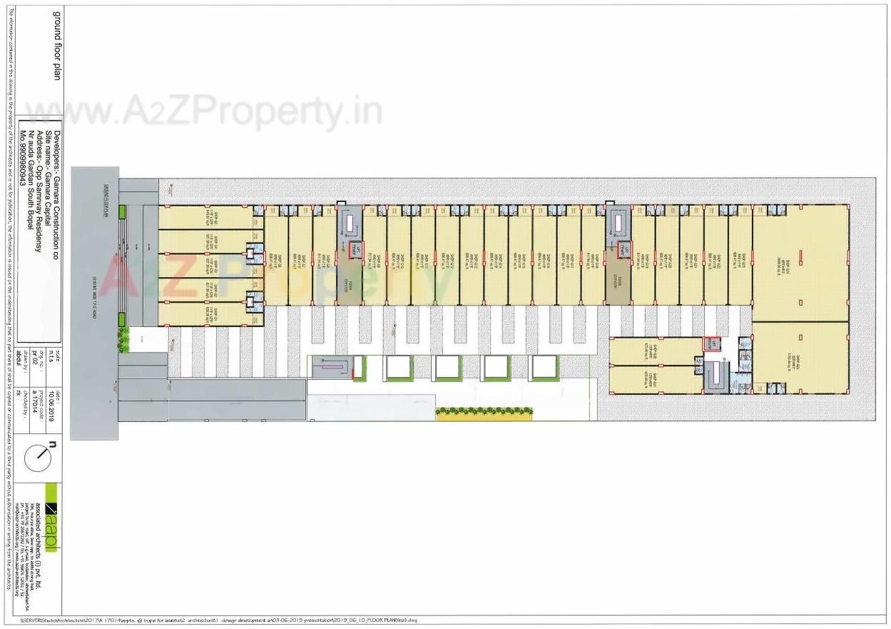 Layout of real estate project Gamara Capital located at Bopal, Ahmedabad, Gujarat