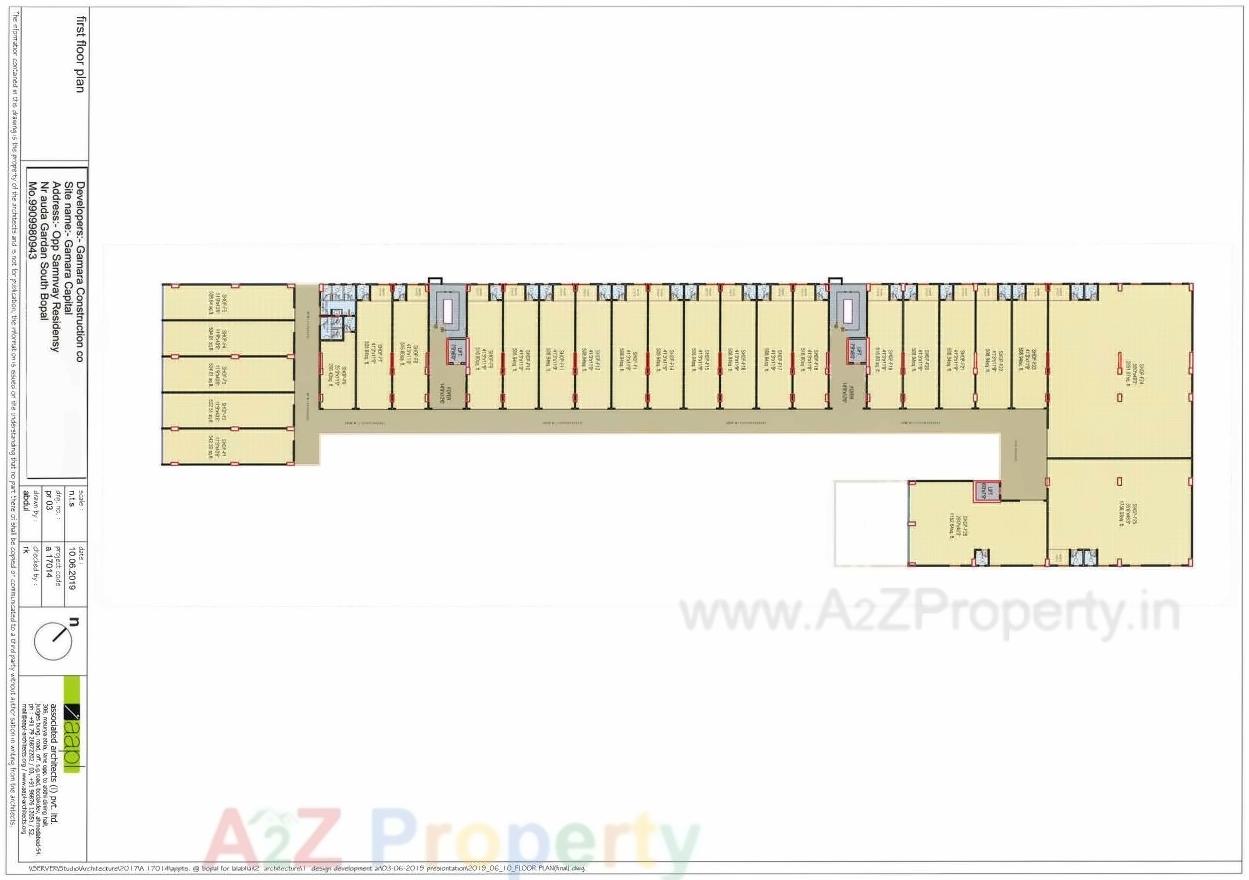 Layout of real estate project Gamara Capital located at Bopal, Ahmedabad, Gujarat