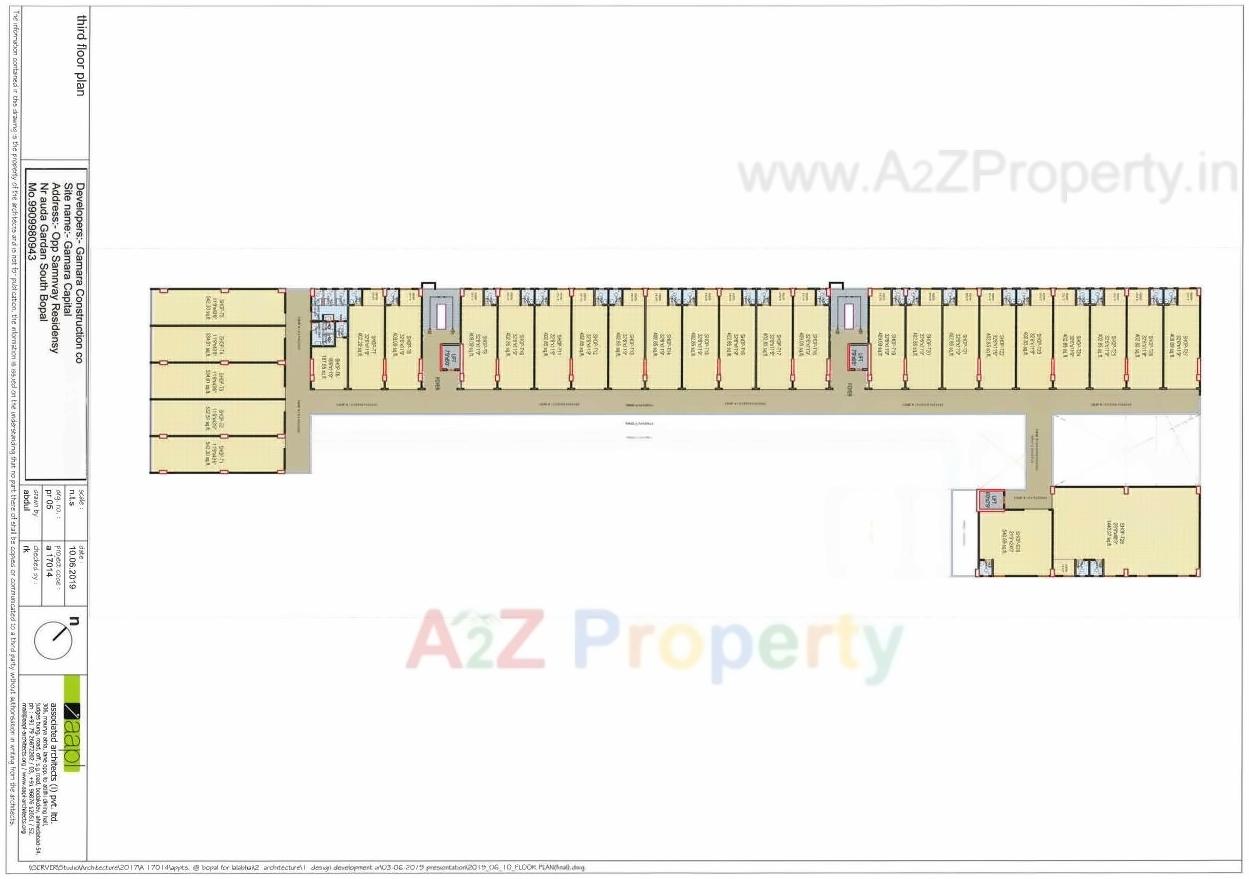 Layout of real estate project Gamara Capital located at Bopal, Ahmedabad, Gujarat