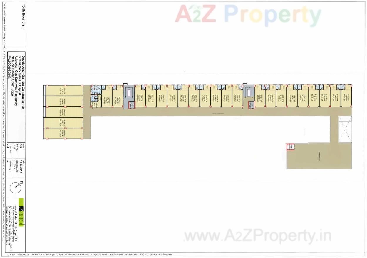 Layout of real estate project Gamara Capital located at Bopal, Ahmedabad, Gujarat