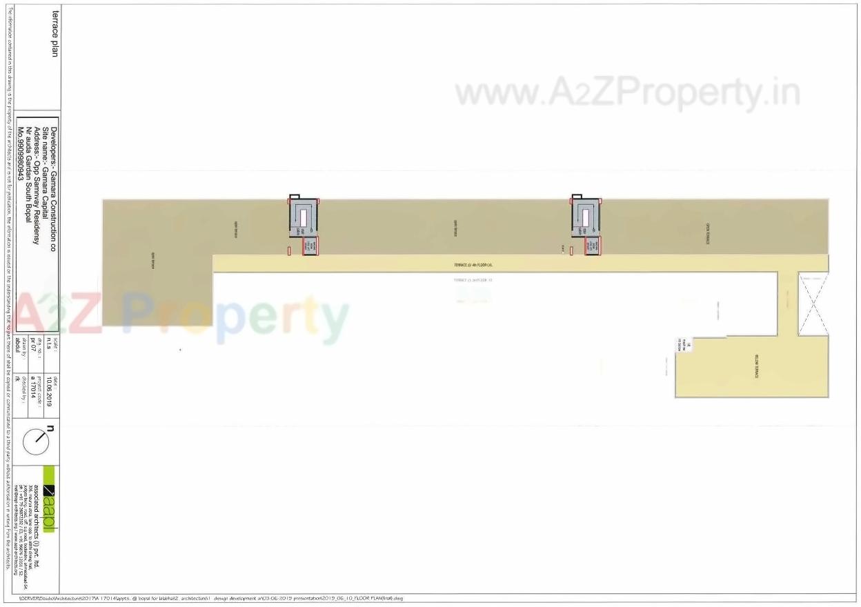 Layout of real estate project Gamara Capital located at Bopal, Ahmedabad, Gujarat
