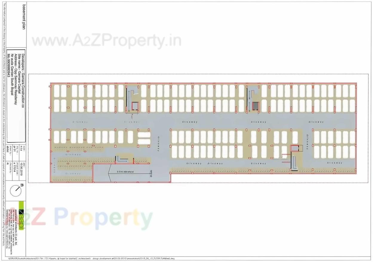 Layout of real estate project Gamara Capital located at Bopal, Ahmedabad, Gujarat