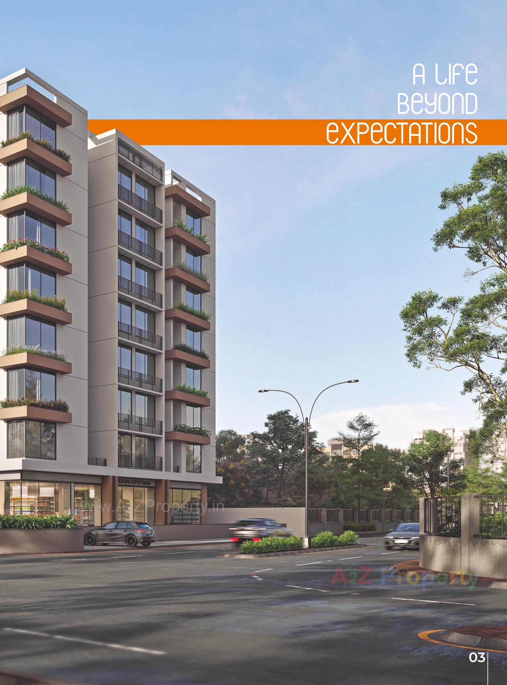 3D Elevation of real estate project Gamara Exotica located at Ghuma, Ahmedabad, Gujarat