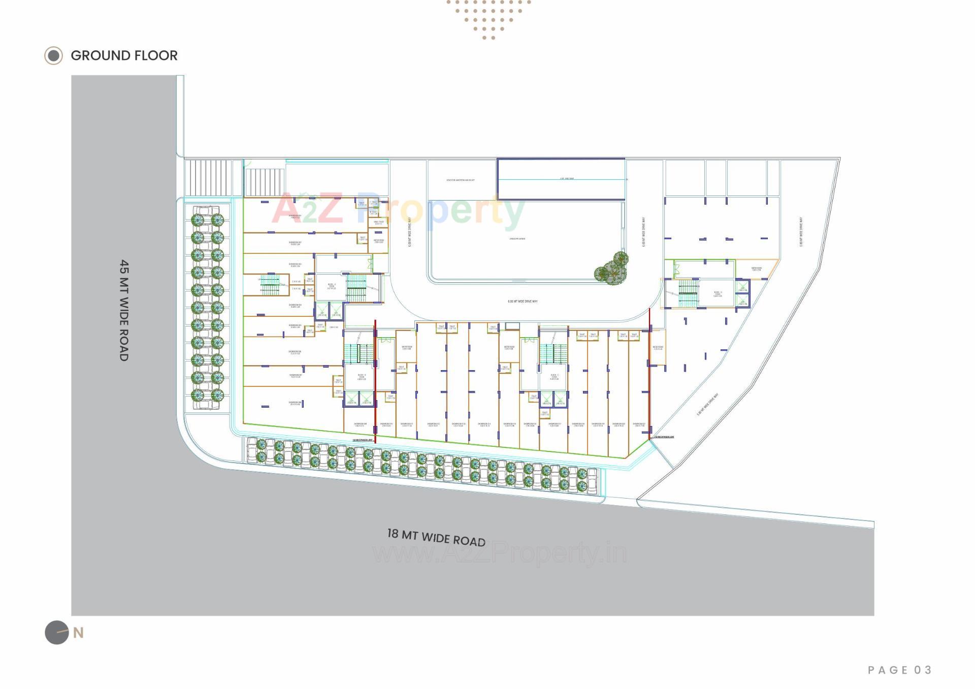Layout of real estate project Gamara Hills located at Shela, Ahmedabad, Gujarat