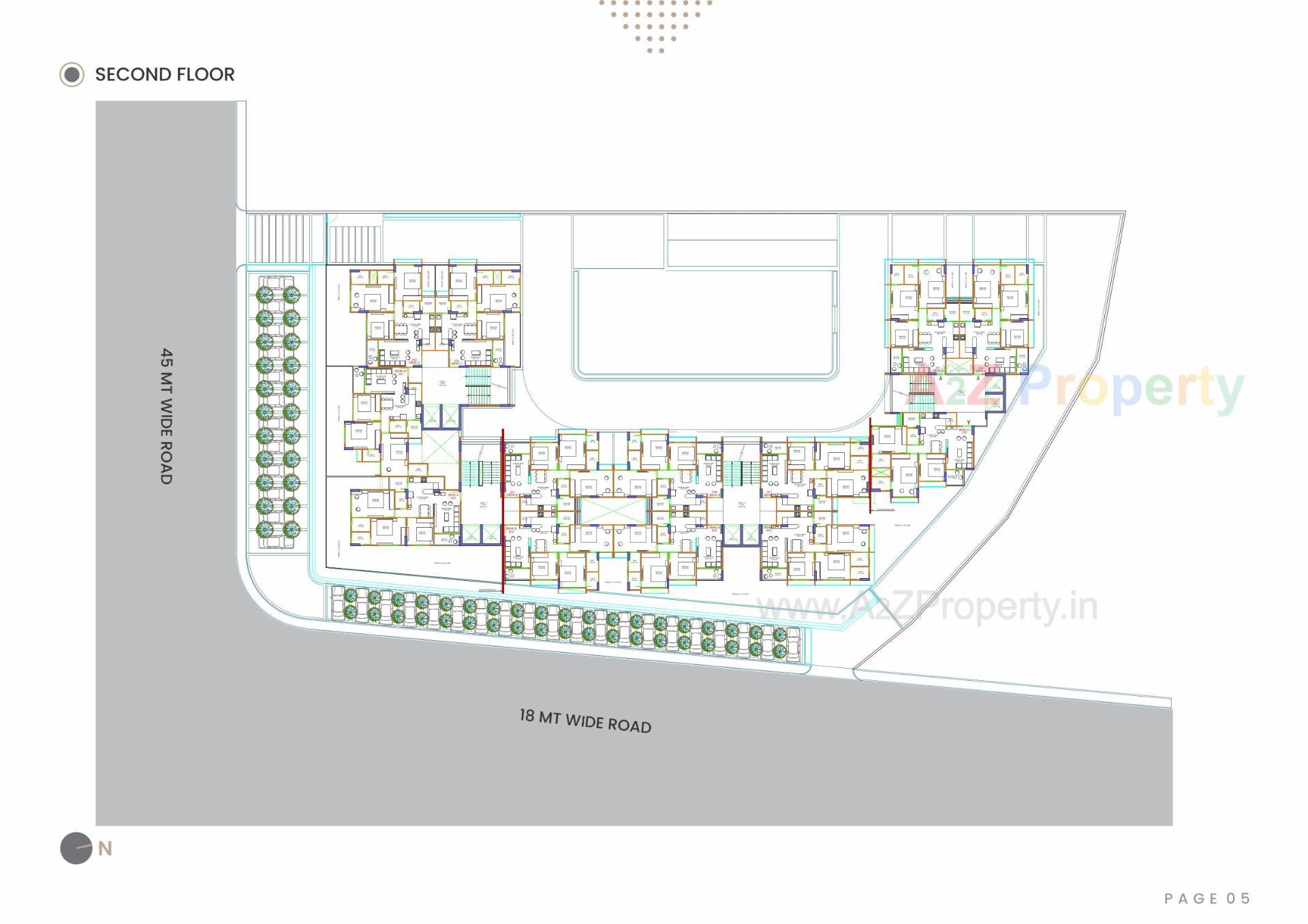 Layout of real estate project Gamara Hills located at Shela, Ahmedabad, Gujarat