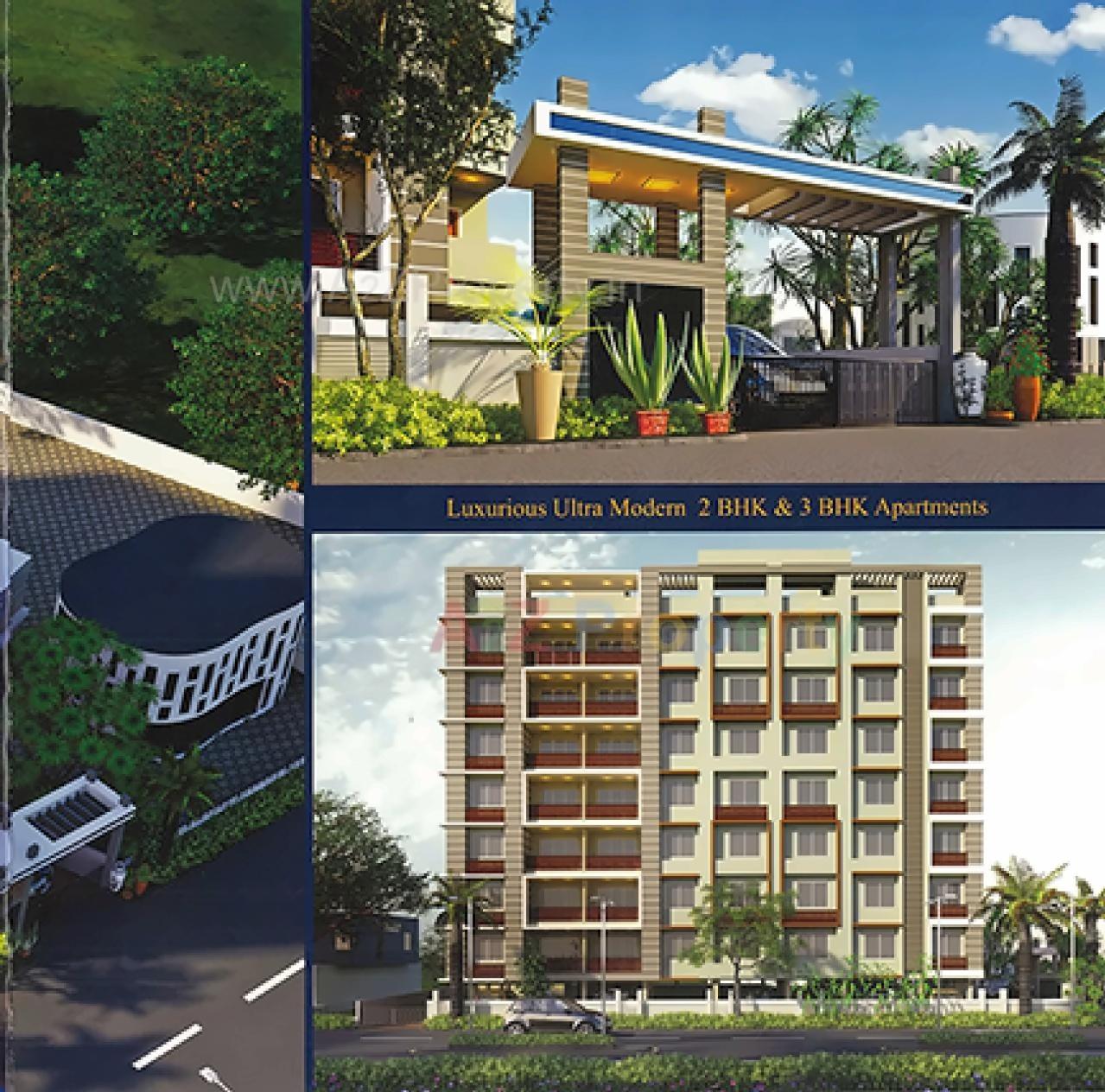 3D Elevation of real estate project Gandhi Galaxy located at Paldi, Ahmedabad, Gujarat