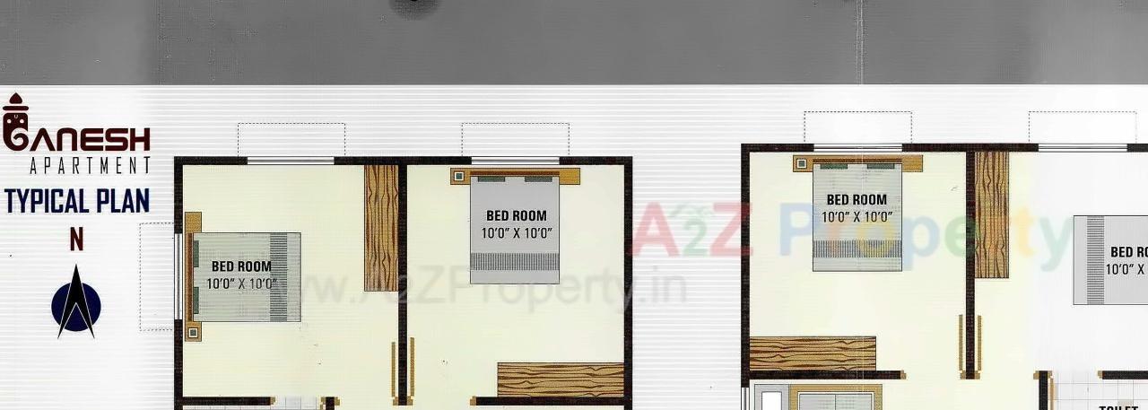 Layout of real estate project Ganesh Apartment located at Vatva, Ahmedabad, Gujarat