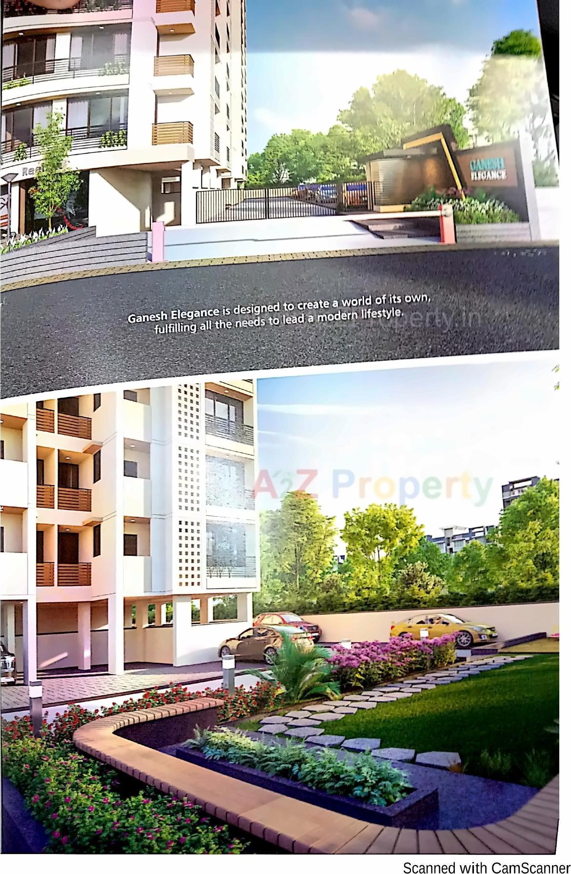3D Elevation of real estate project Ganesh Elegence located at Ahmedabad, Ahmedabad, Gujarat