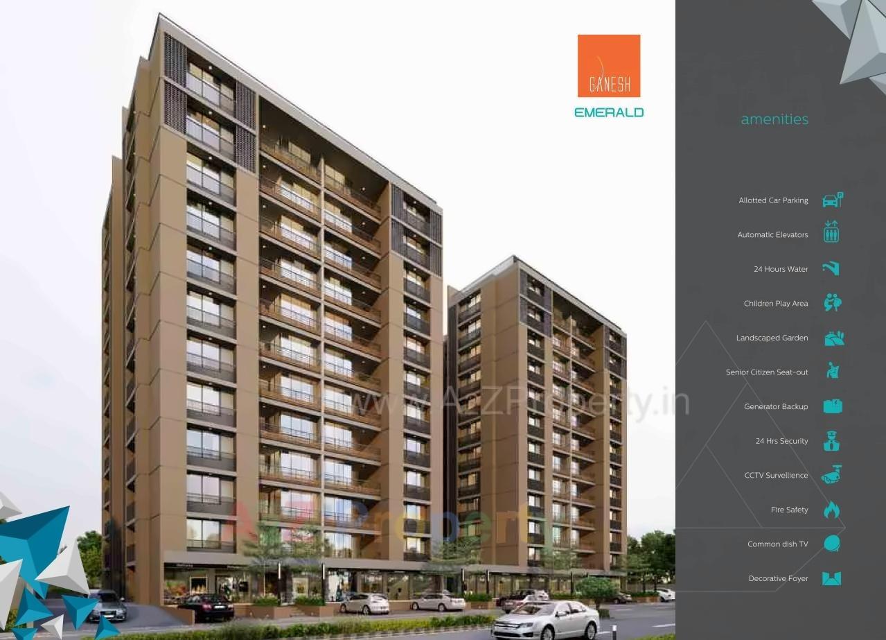 3D Elevation of real estate project Ganesh Emerald located at Chenpur, Ahmedabad, Gujarat