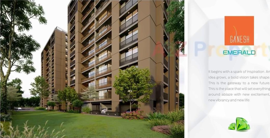 3D Elevation of real estate project Ganesh Emerald located at Chenpur, Ahmedabad, Gujarat