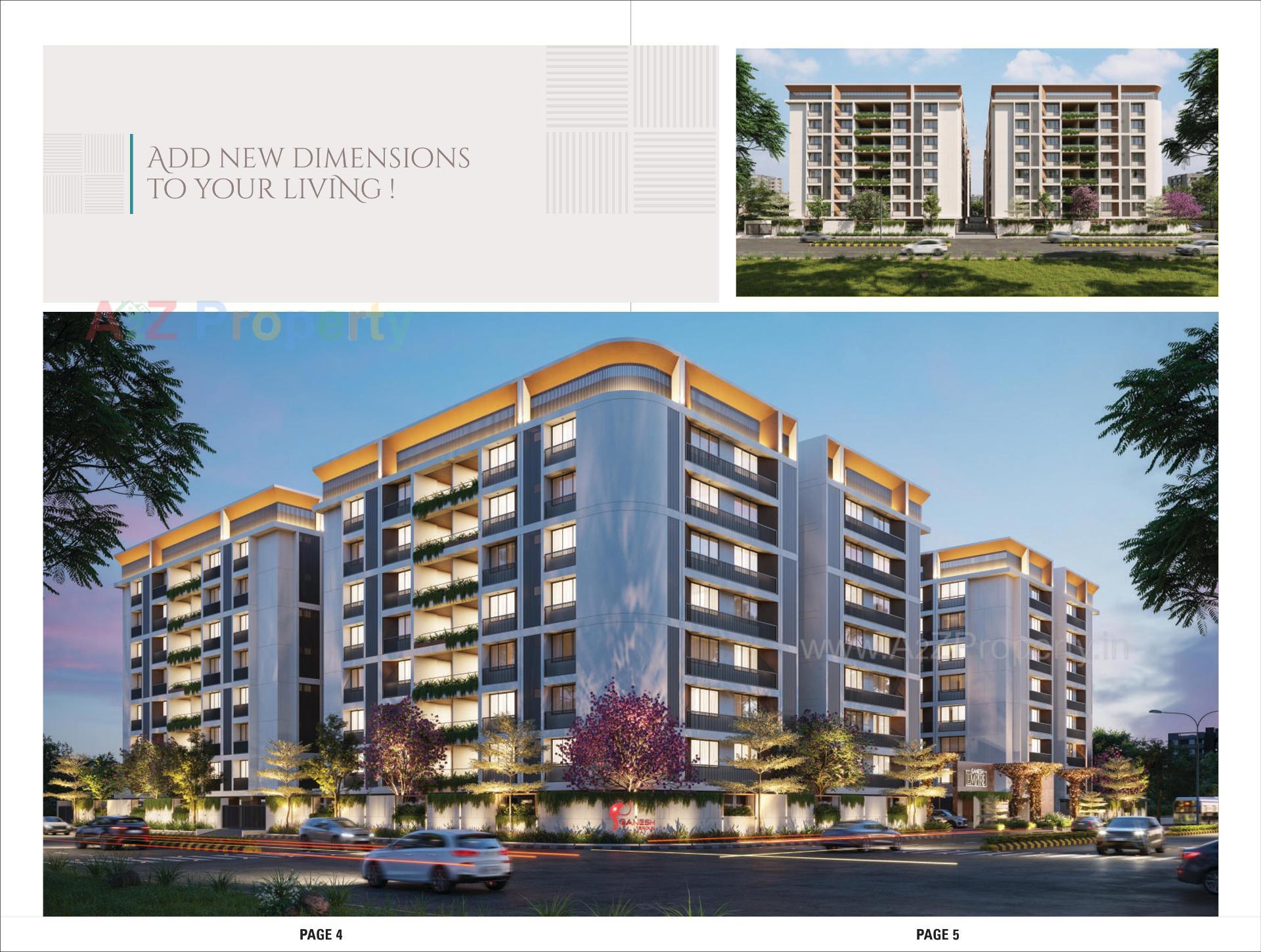 3D Elevation of real estate project Ganesh Empire located at Nikol, Ahmedabad, Gujarat