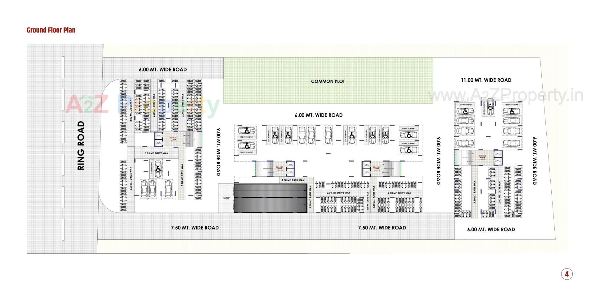 Layout of real estate project Ganesh Glorious located at Bilasiya, Ahmedabad, Gujarat