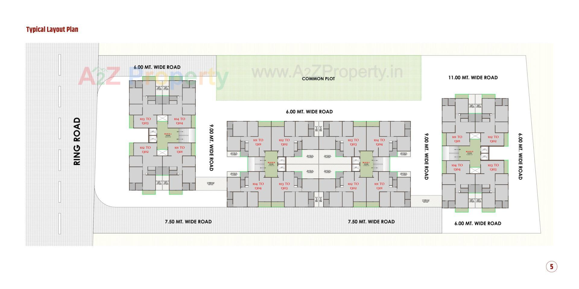 Layout of real estate project Ganesh Glorious located at Bilasiya, Ahmedabad, Gujarat