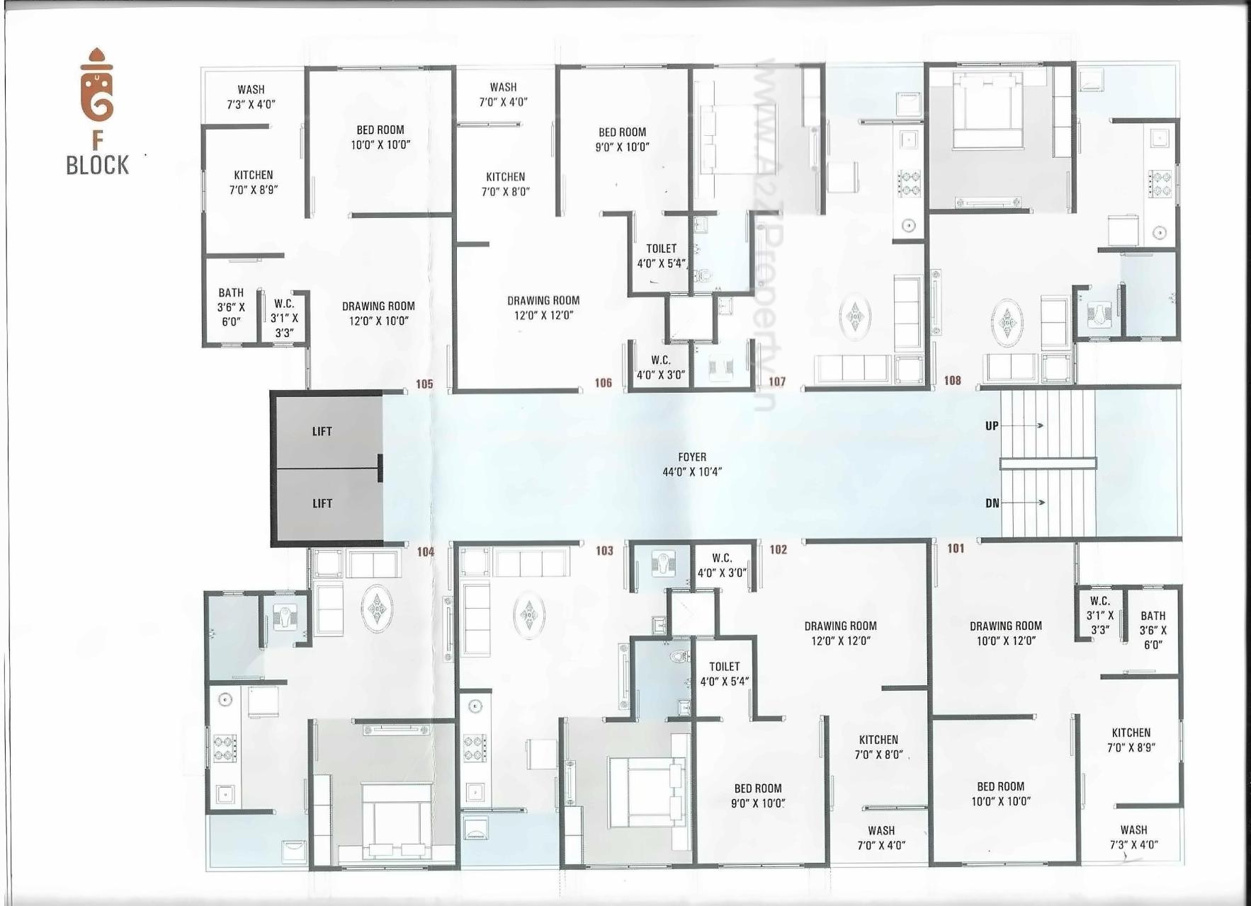 Layout of real estate project Ganesh Heights located at Vatva, Ahmedabad, Gujarat