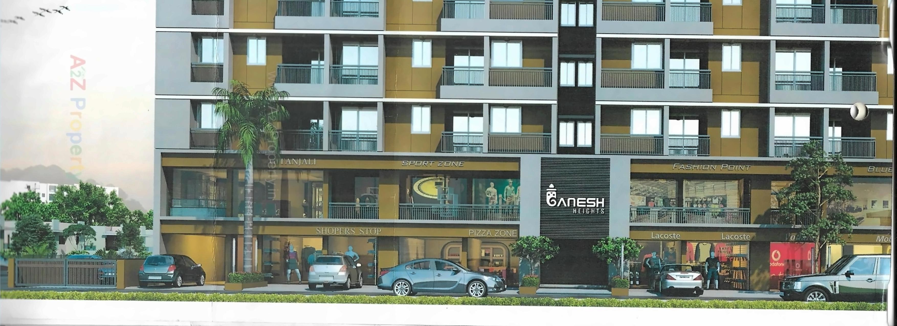 3D Elevation of real estate project Ganesh Heights located at Vatva, Ahmedabad, Gujarat