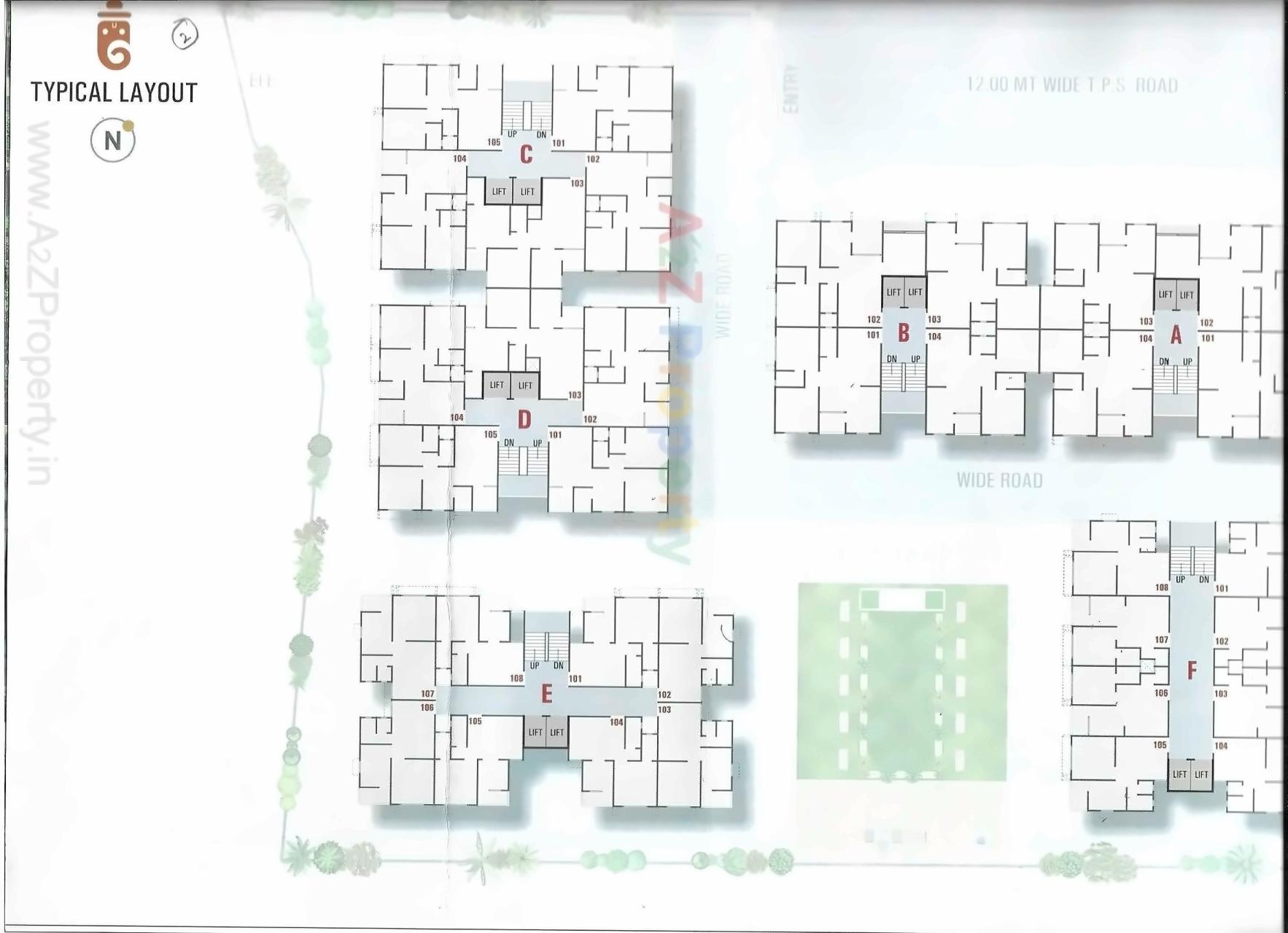 Layout of real estate project Ganesh Heights located at Vatva, Ahmedabad, Gujarat