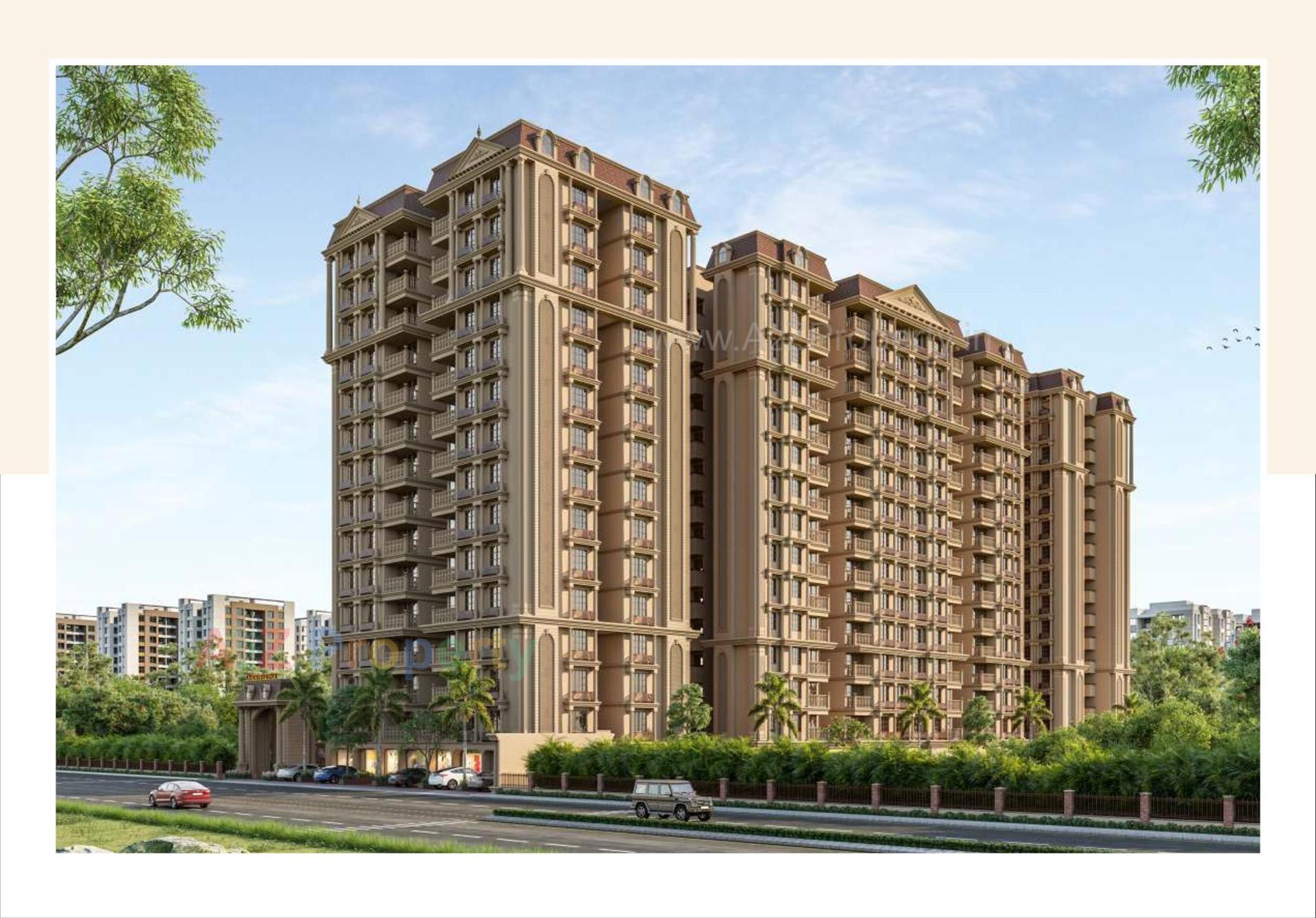 3D Elevation of real estate project Ganesh Heritage located at Muthiya, Ahmedabad, Gujarat