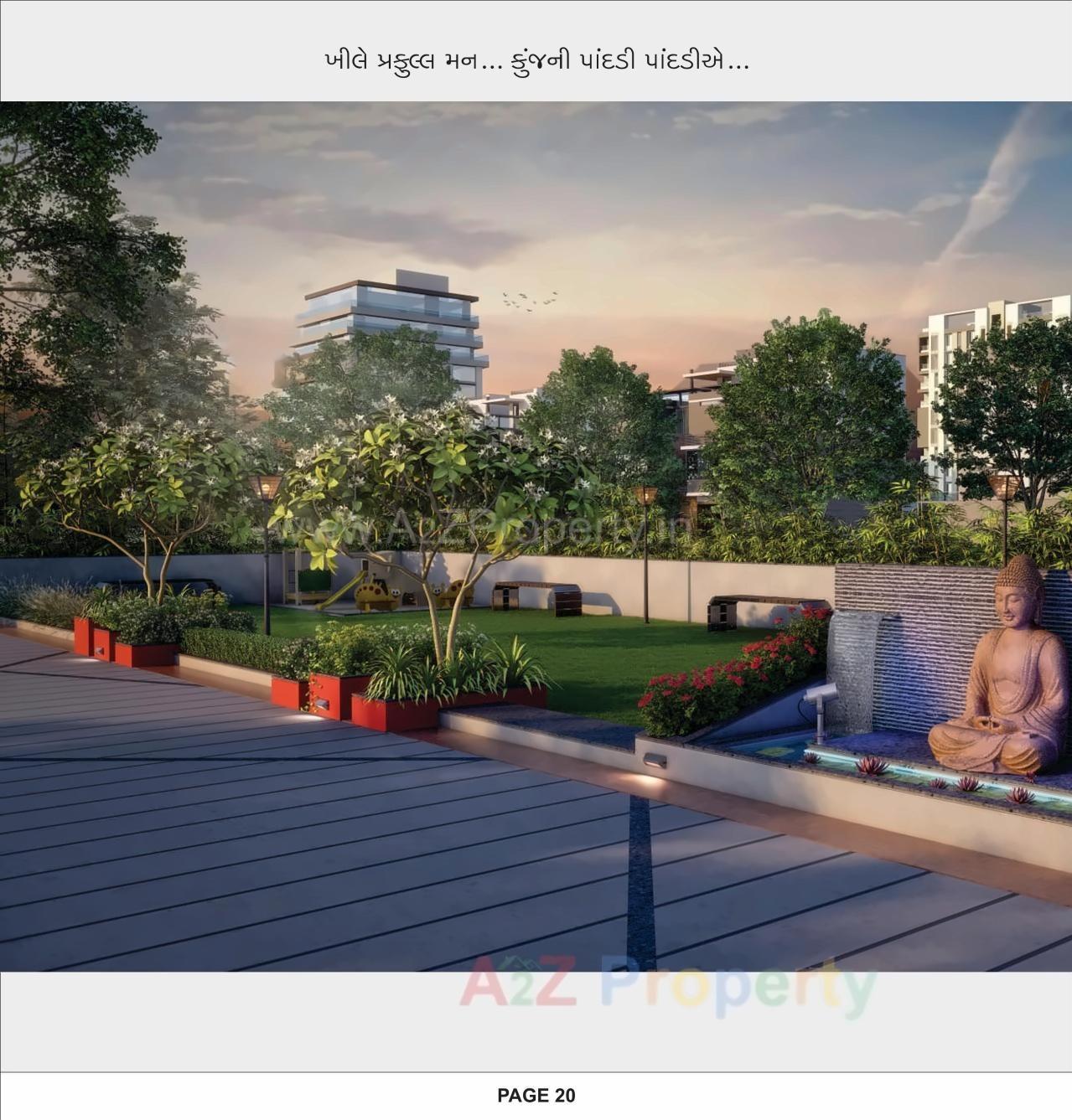 3D Elevation of real estate project Ganesh Icon Ganesh Heights located at Muthia, Ahmedabad, Gujarat