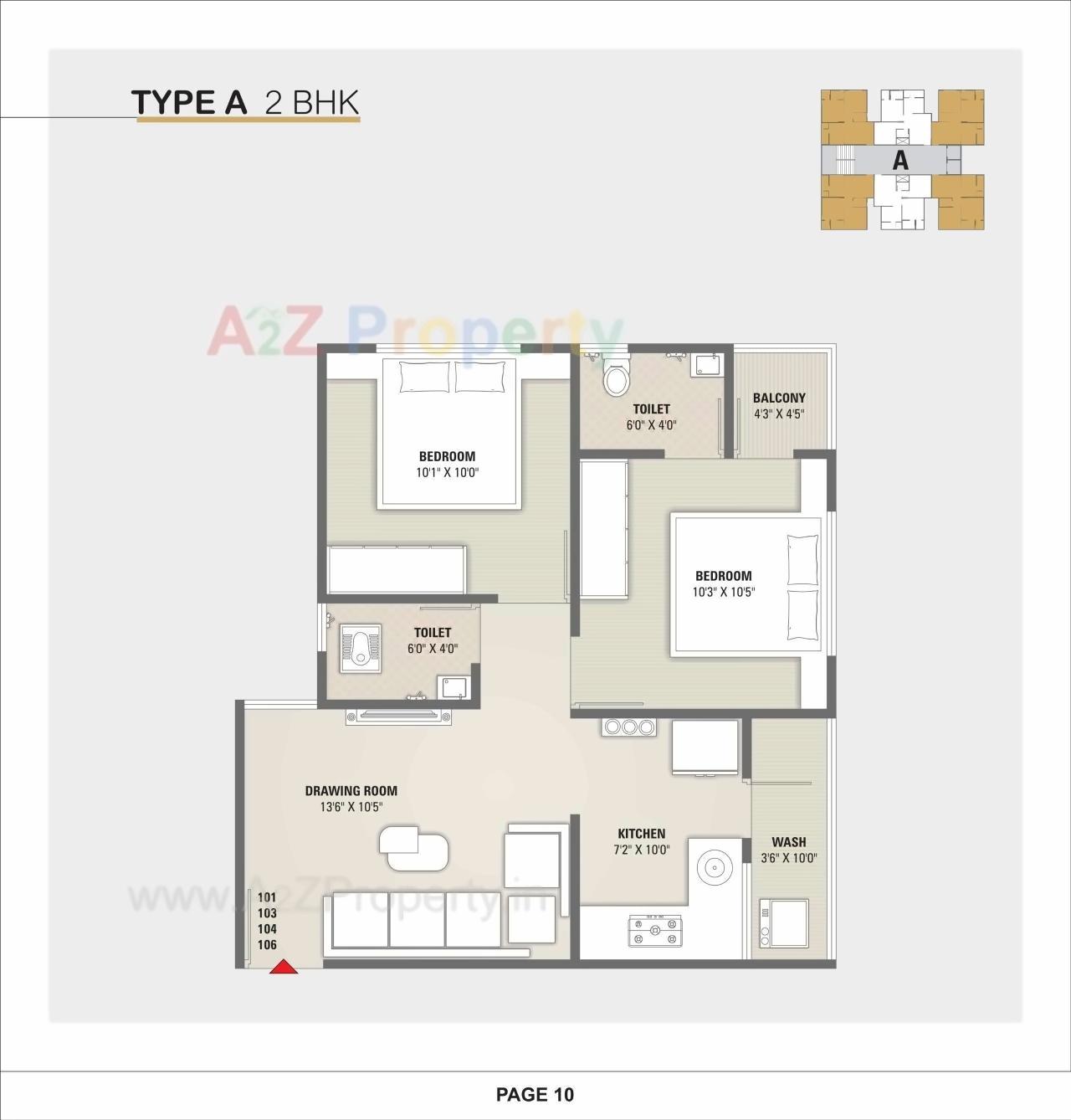 Layout of real estate project Ganesh Icon Ganesh Heights located at Muthia, Ahmedabad, Gujarat