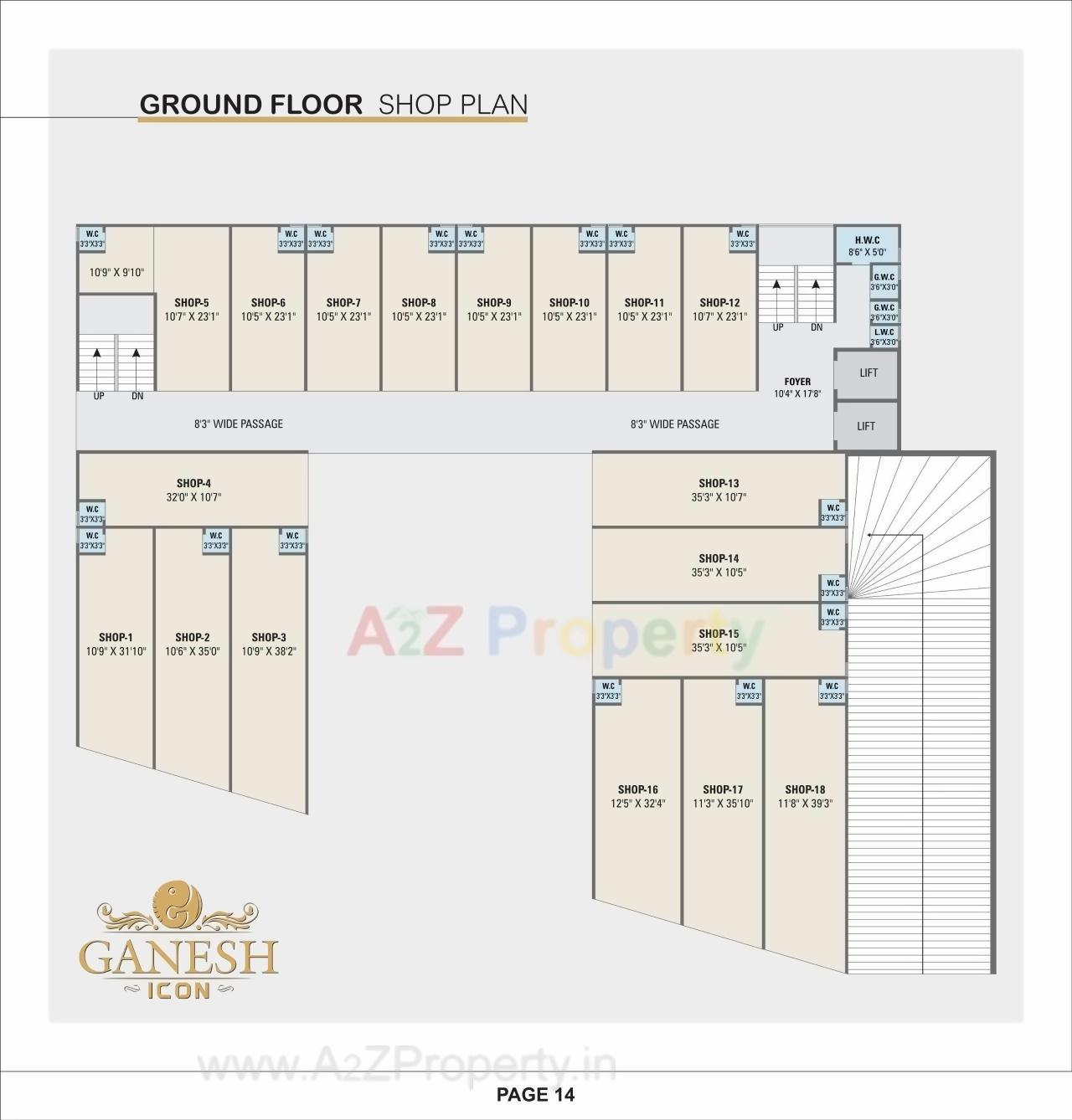 Layout of real estate project Ganesh Icon Ganesh Heights located at Muthia, Ahmedabad, Gujarat