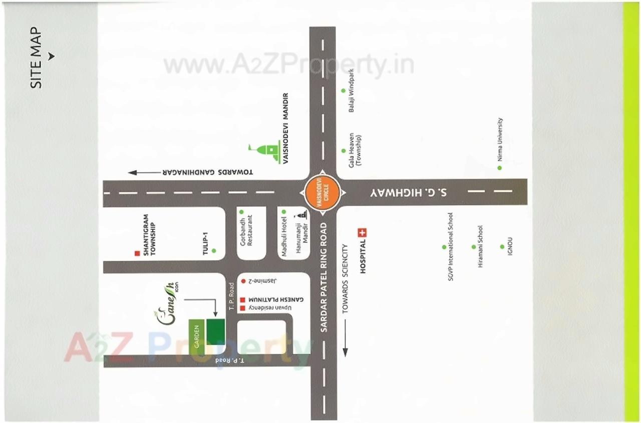  of real estate project Ganesh Icon located at Khodiyar, Ahmedabad, Gujarat