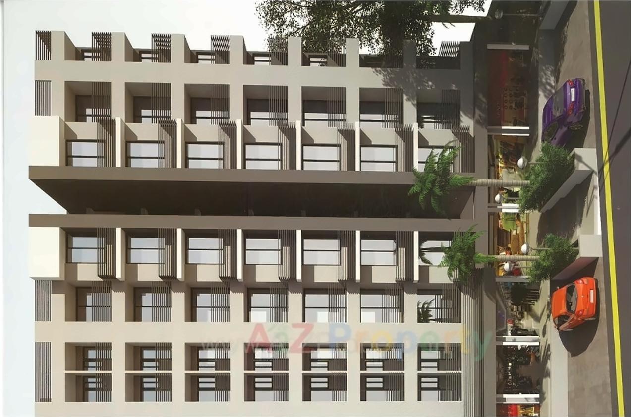 3D Elevation of real estate project Ganesh Icon located at Khodiyar, Ahmedabad, Gujarat