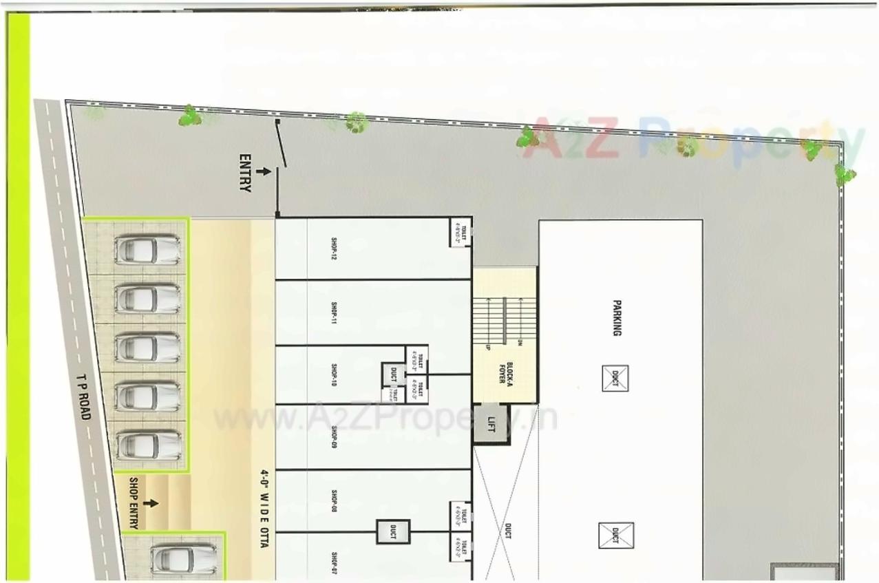 Layout of real estate project Ganesh Icon located at Khodiyar, Ahmedabad, Gujarat