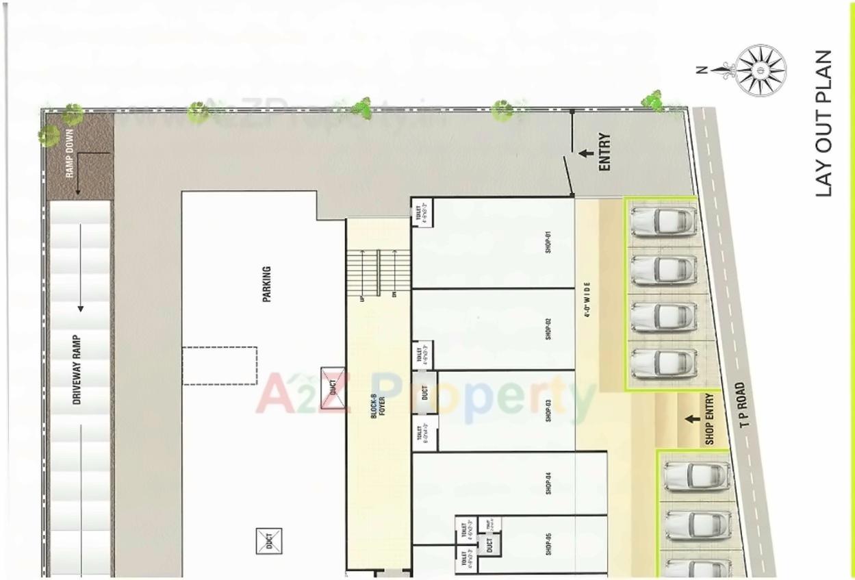 Layout of real estate project Ganesh Icon located at Khodiyar, Ahmedabad, Gujarat