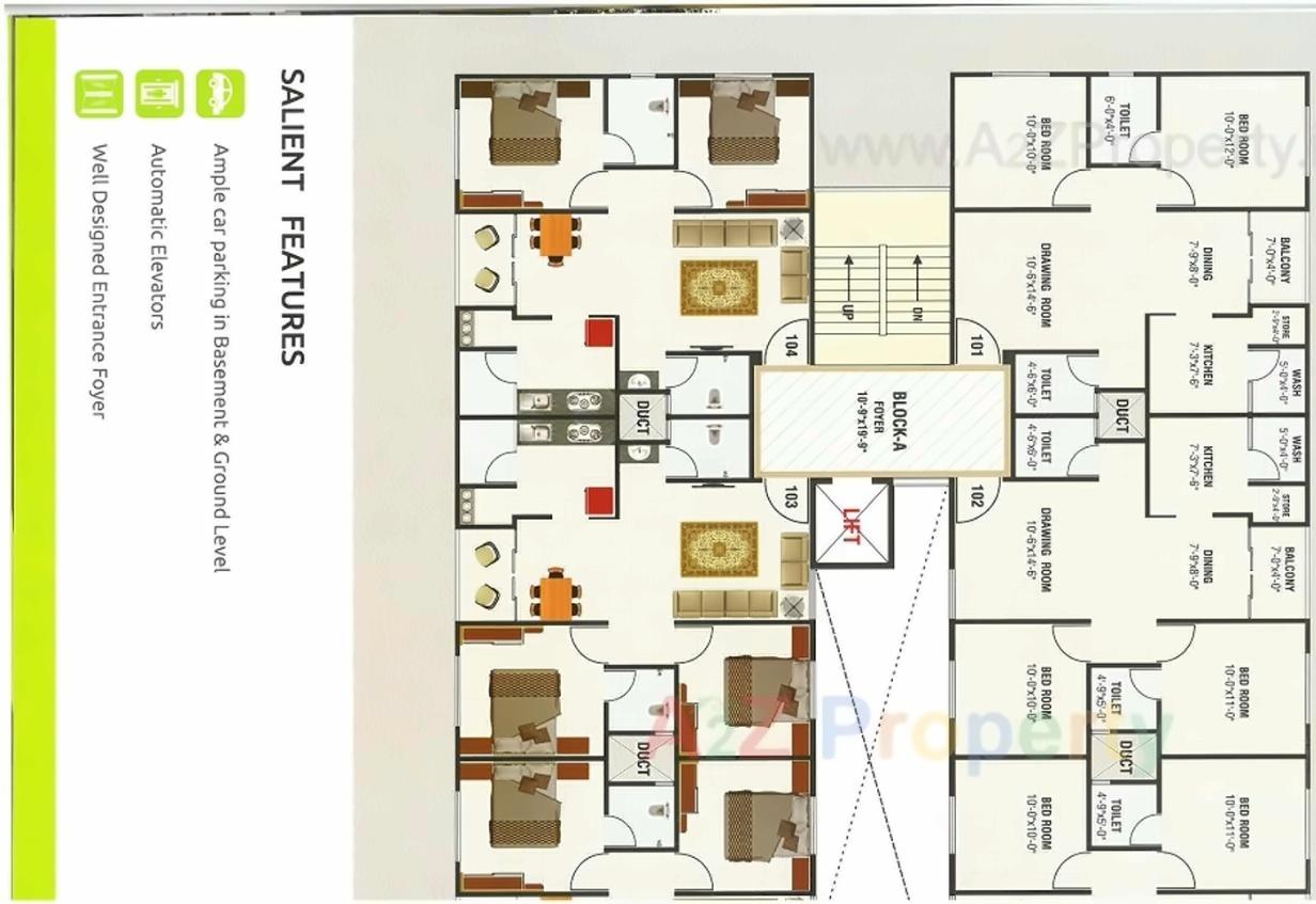 Layout of real estate project Ganesh Icon located at Khodiyar, Ahmedabad, Gujarat