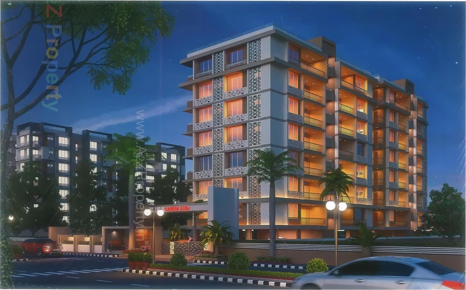 3D Elevation of real estate project Ganesh Kunj located at Nikol, Ahmedabad, Gujarat