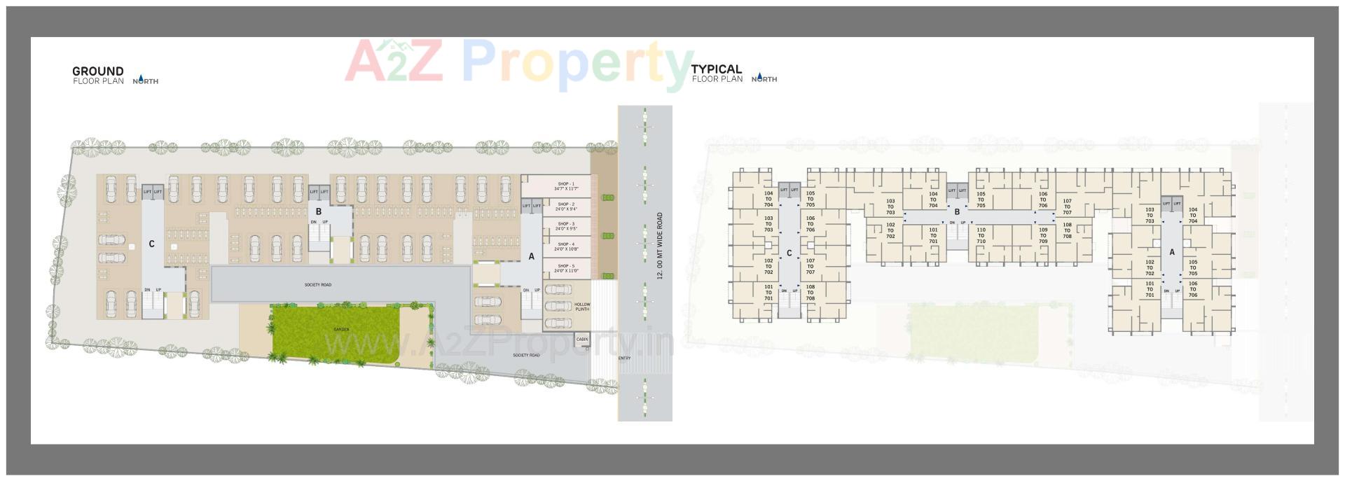 Layout of real estate project Ganesh Lotus located at Ahmedabad, Ahmedabad, Gujarat