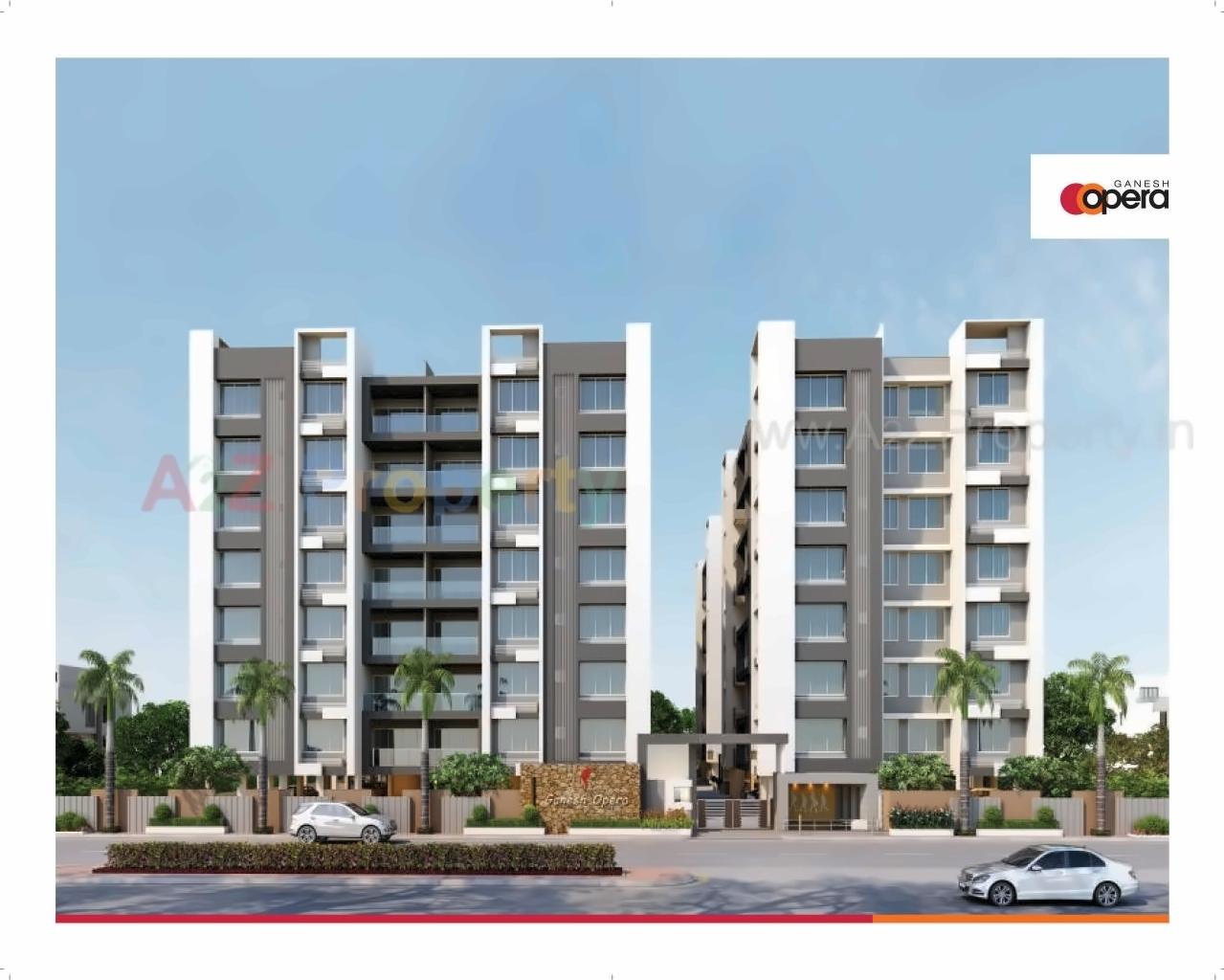 3D Elevation of real estate project Ganesh Opera located at Nikol, Ahmedabad, Gujarat