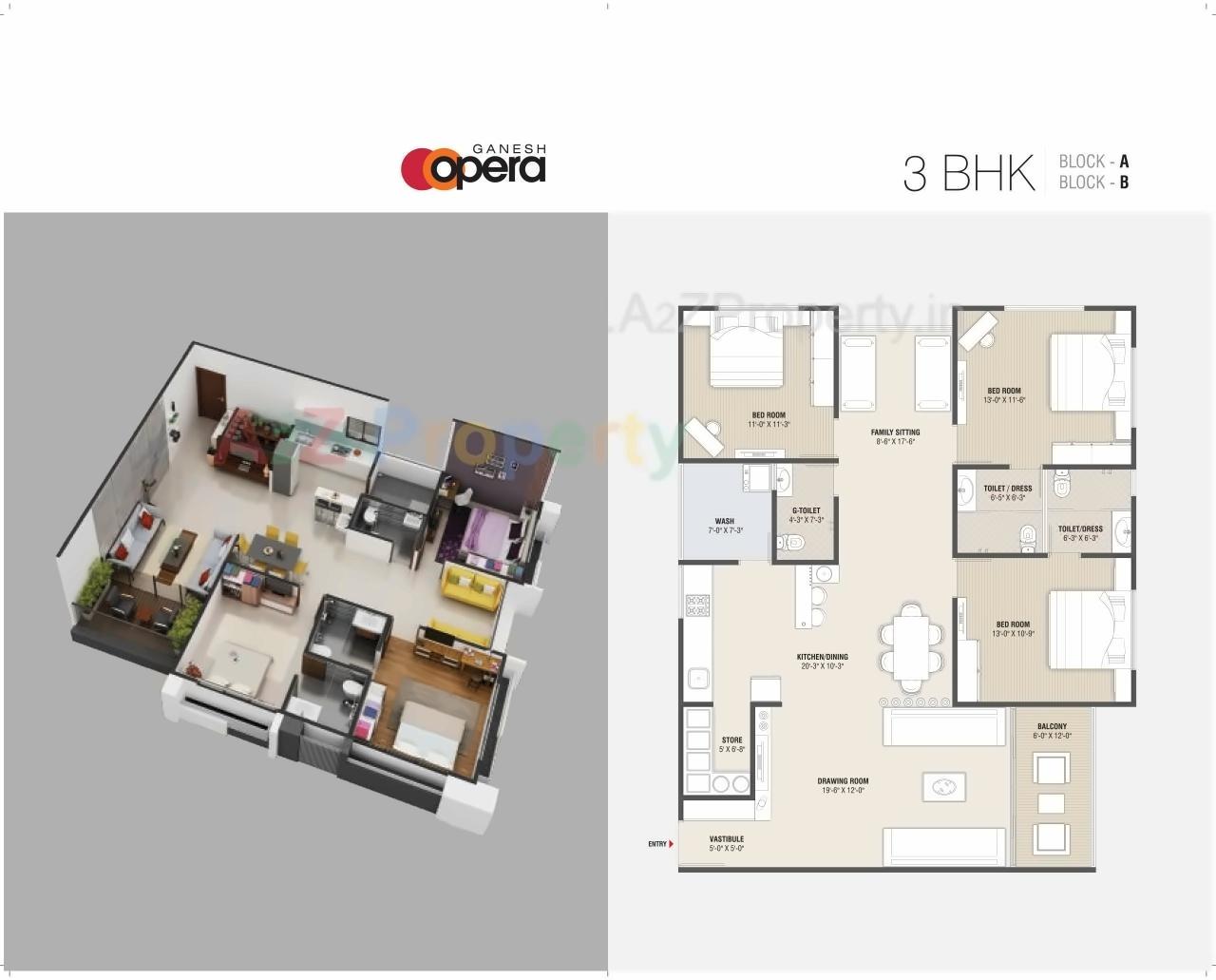 Layout of real estate project Ganesh Opera located at Nikol, Ahmedabad, Gujarat