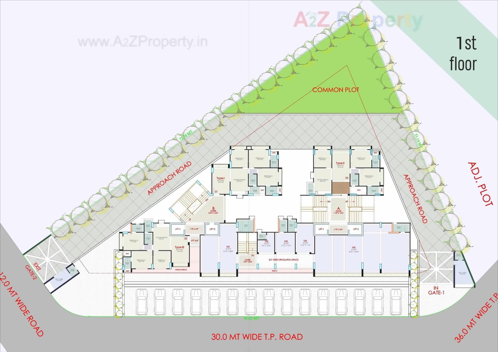 Layout of real estate project Ganesh Pride located at Ahmedabad, Ahmedabad, Gujarat