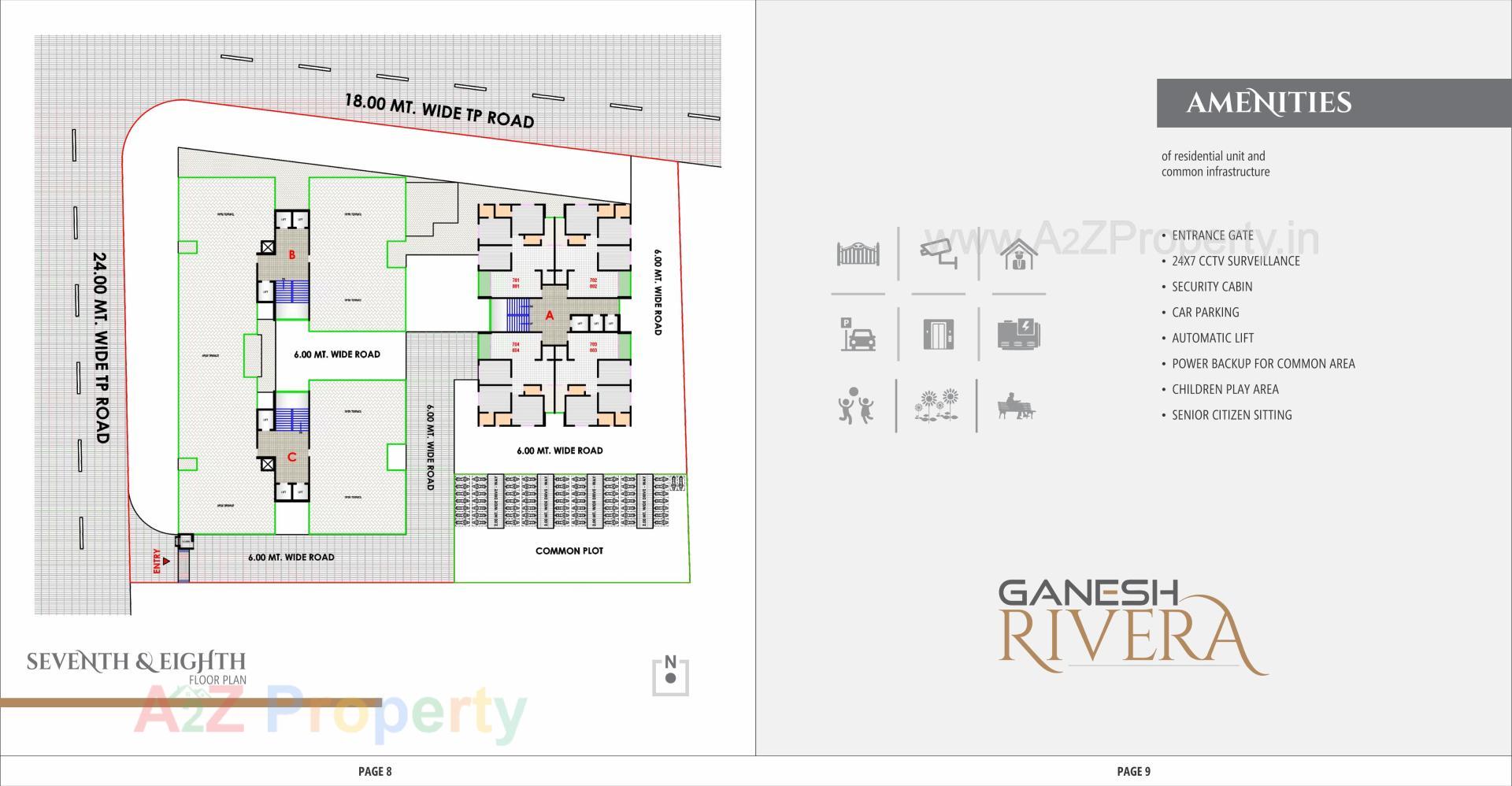 Layout of real estate project Ganesh Rivera located at Nikol, Ahmedabad, Gujarat
