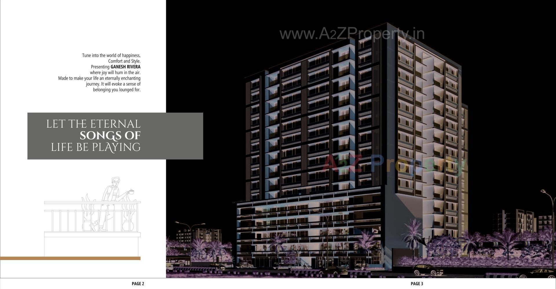 3D Elevation of real estate project Ganesh Rivera located at Nikol, Ahmedabad, Gujarat