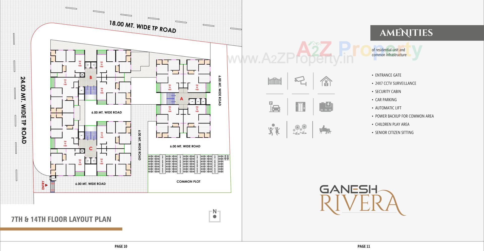 Layout of real estate project Ganesh Rivera located at Nikol, Ahmedabad, Gujarat