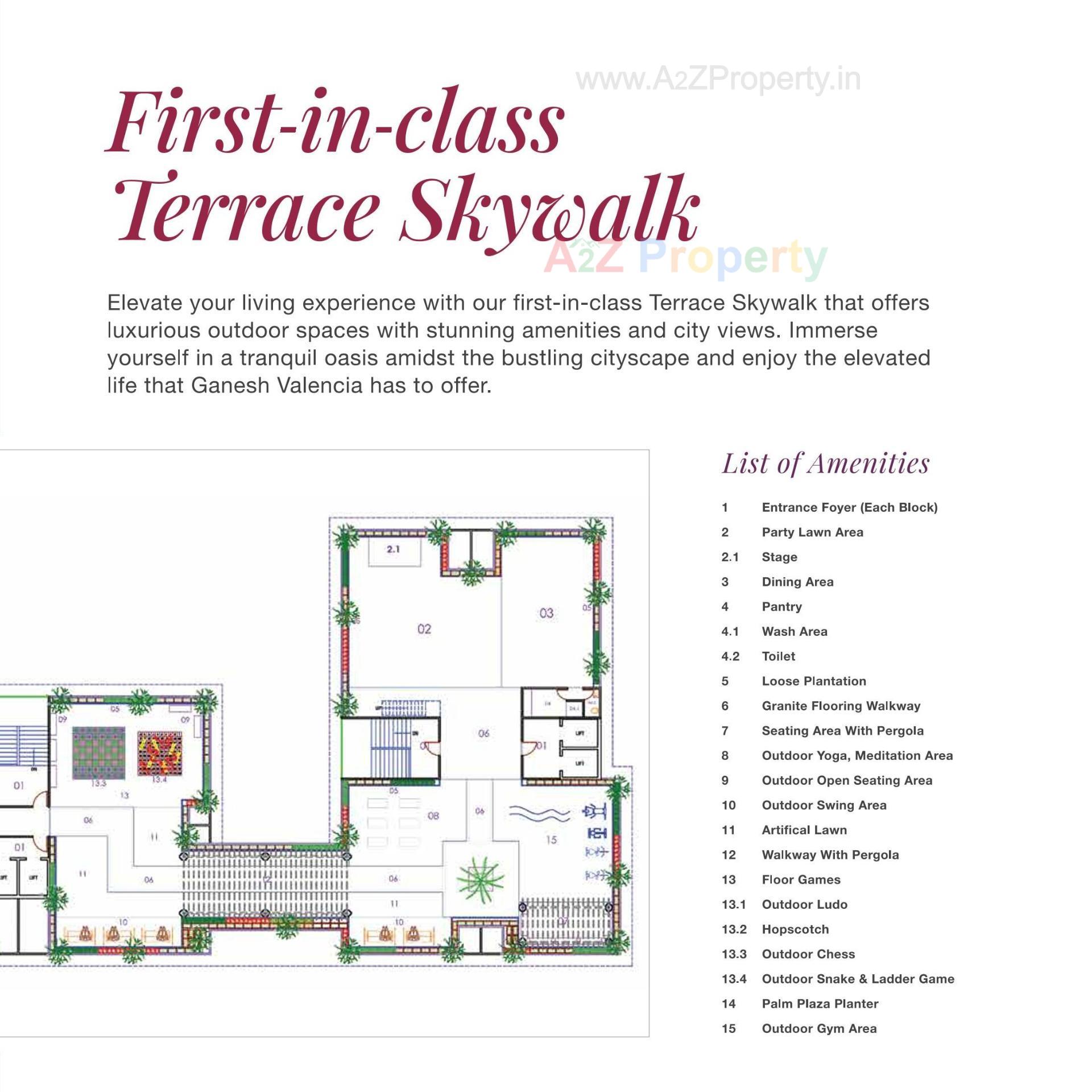 Layout of real estate project Ganesh Valencia located at Hanspura, Ahmedabad, Gujarat