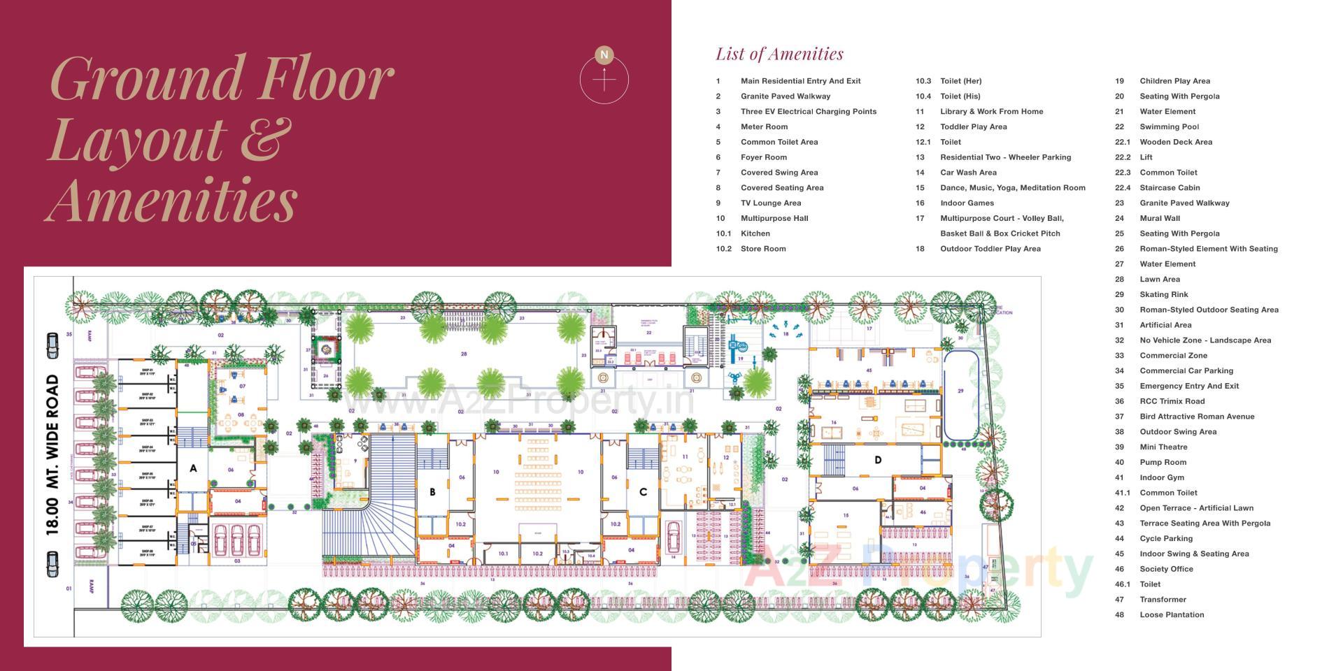 Layout of real estate project Ganesh Valencia located at Hanspura, Ahmedabad, Gujarat